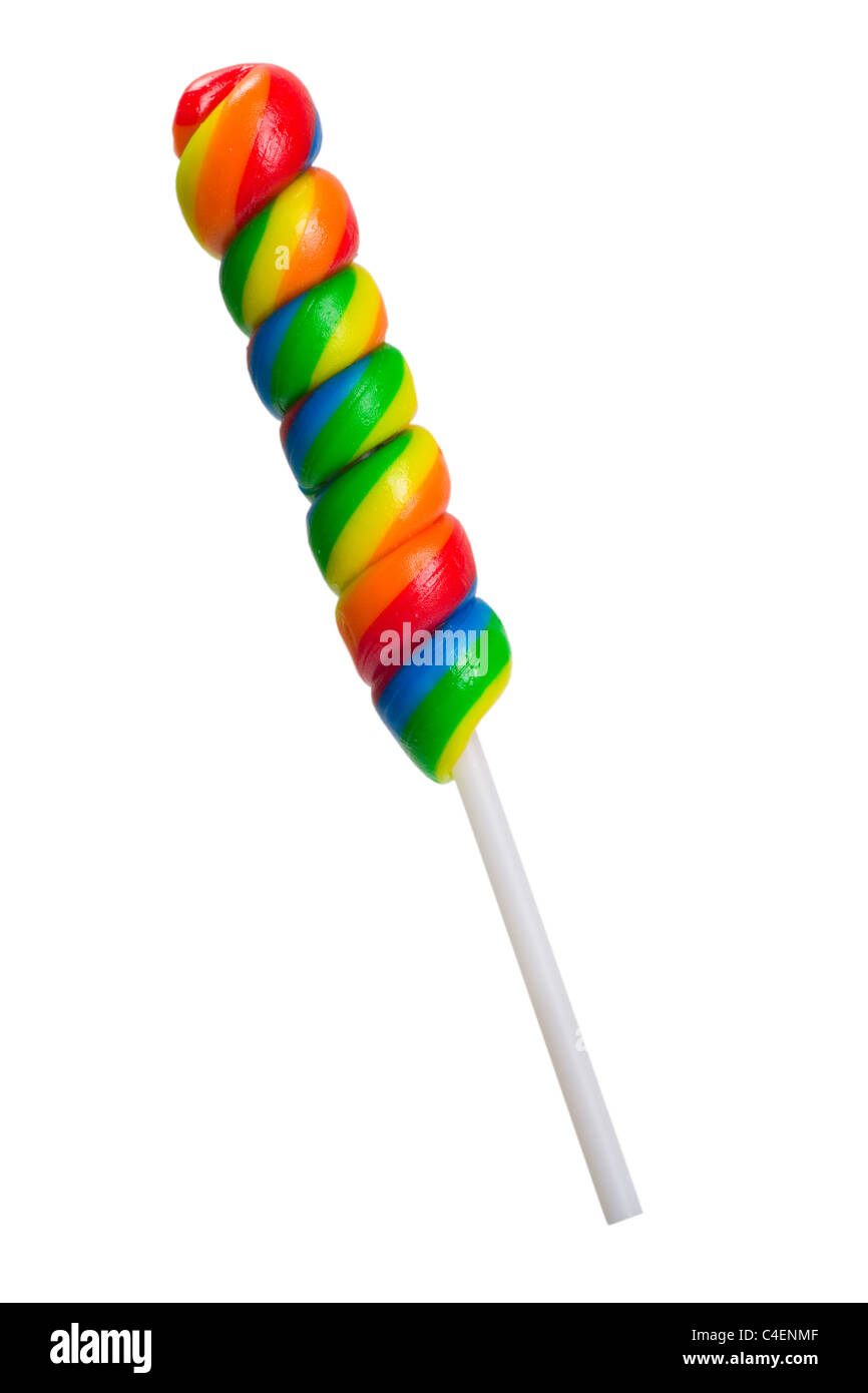 Coloratissima candy bar isolato su sfondo bianco Foto Stock