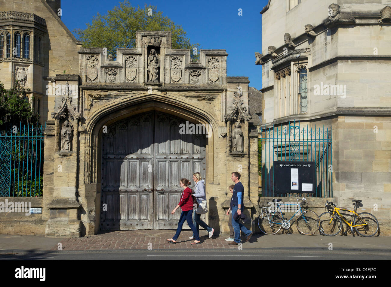 Gateway principale di Magdalen College di Oxford University Oxford Oxfordshire, Inghilterra, UK, Regno Unito, GB Gran Bretagna, Britis Foto Stock