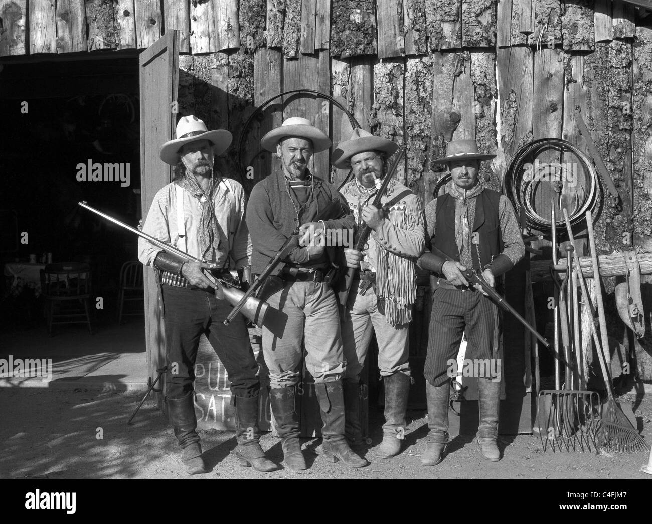 I cowboys con pistole Foto Stock