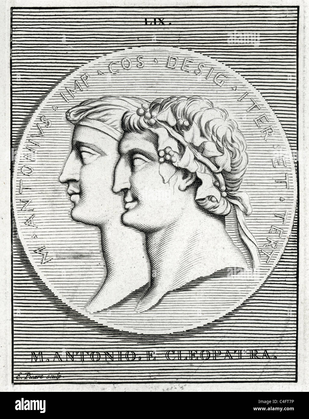 Ritratto classico di Cleopatra e Marco Antonio Foto Stock