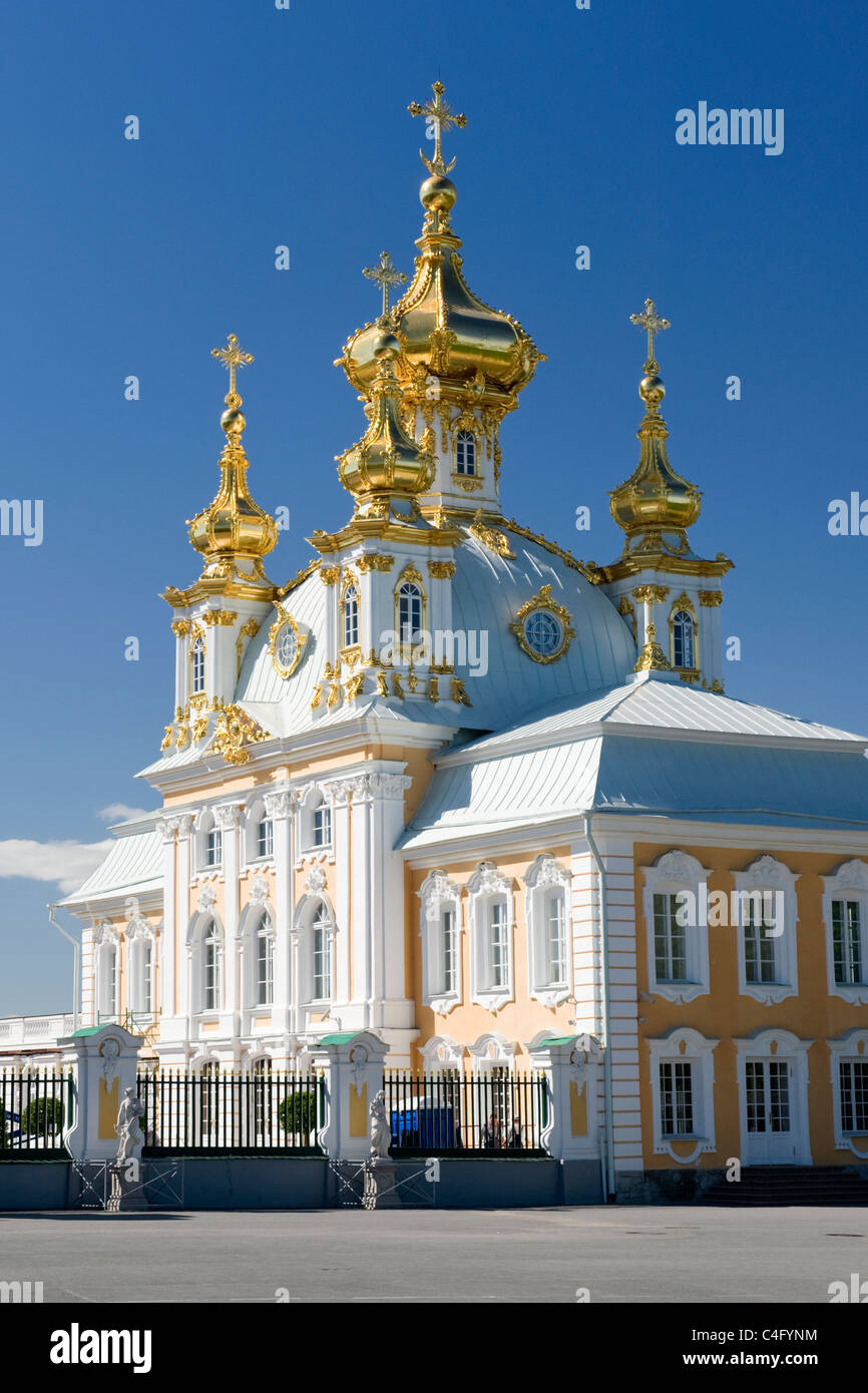 La Russia , San Pietroburgo , Peterhof , Petergof barocco , Pietro il Grande Palazzo costruito 1721 Bartolomeo Rastrelli Pavilion Foto Stock