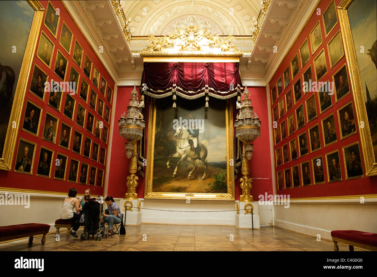 La Russia , San Pietroburgo , Museo Hermitage Winter Palace , guerra Gallery di generali nel 1812 battaglie di invasione da parte di Napoleone Foto Stock
