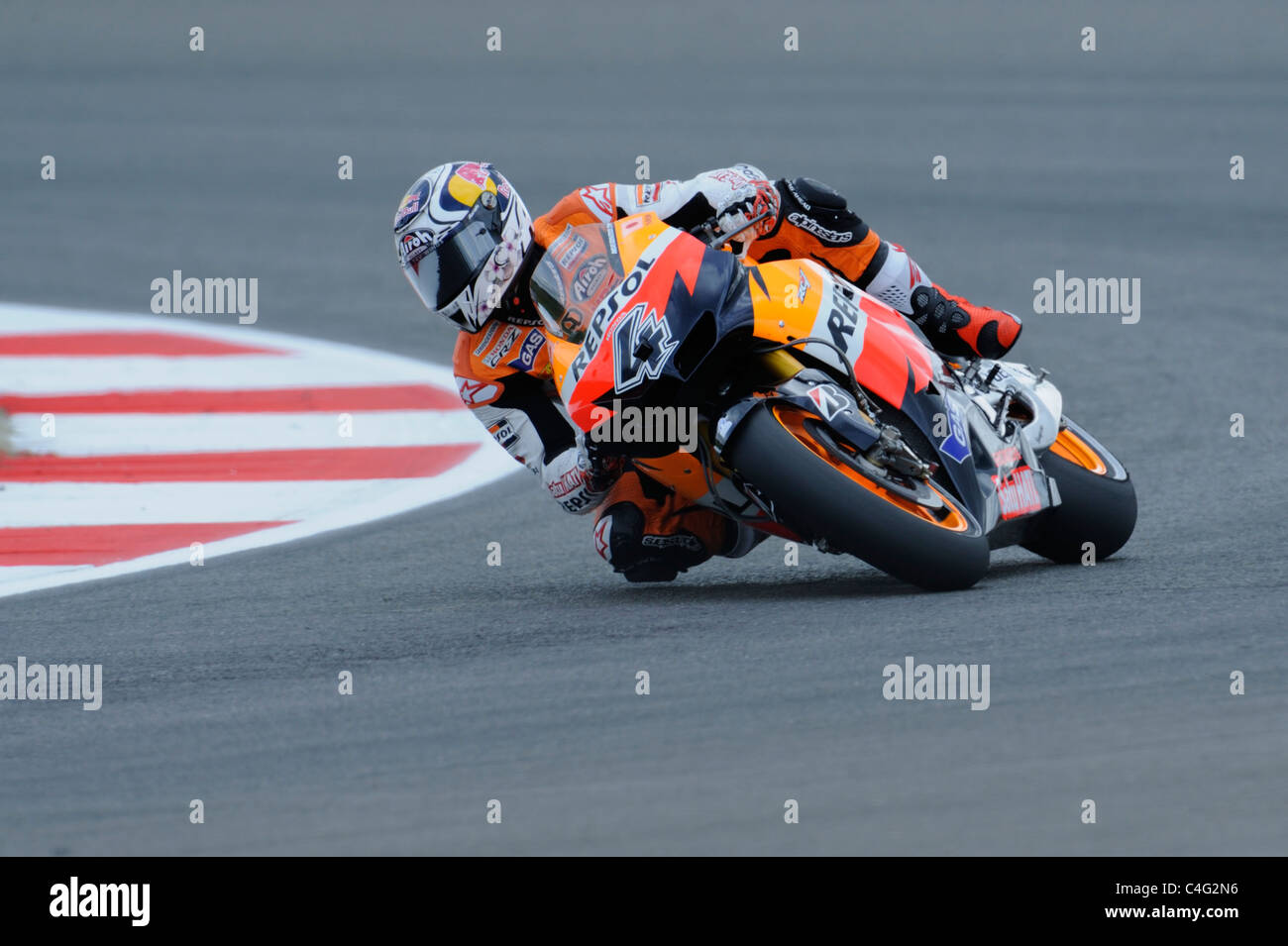 Andrea Dovizioso pilota della Repsol Honda, moto gp, 2011 Foto Stock