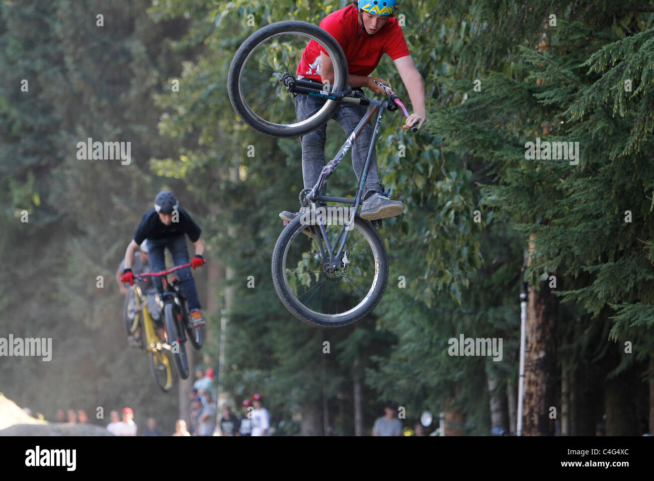 Crankworx mountain bike festival 2010 in Whistler British Columbia Foto Stock
