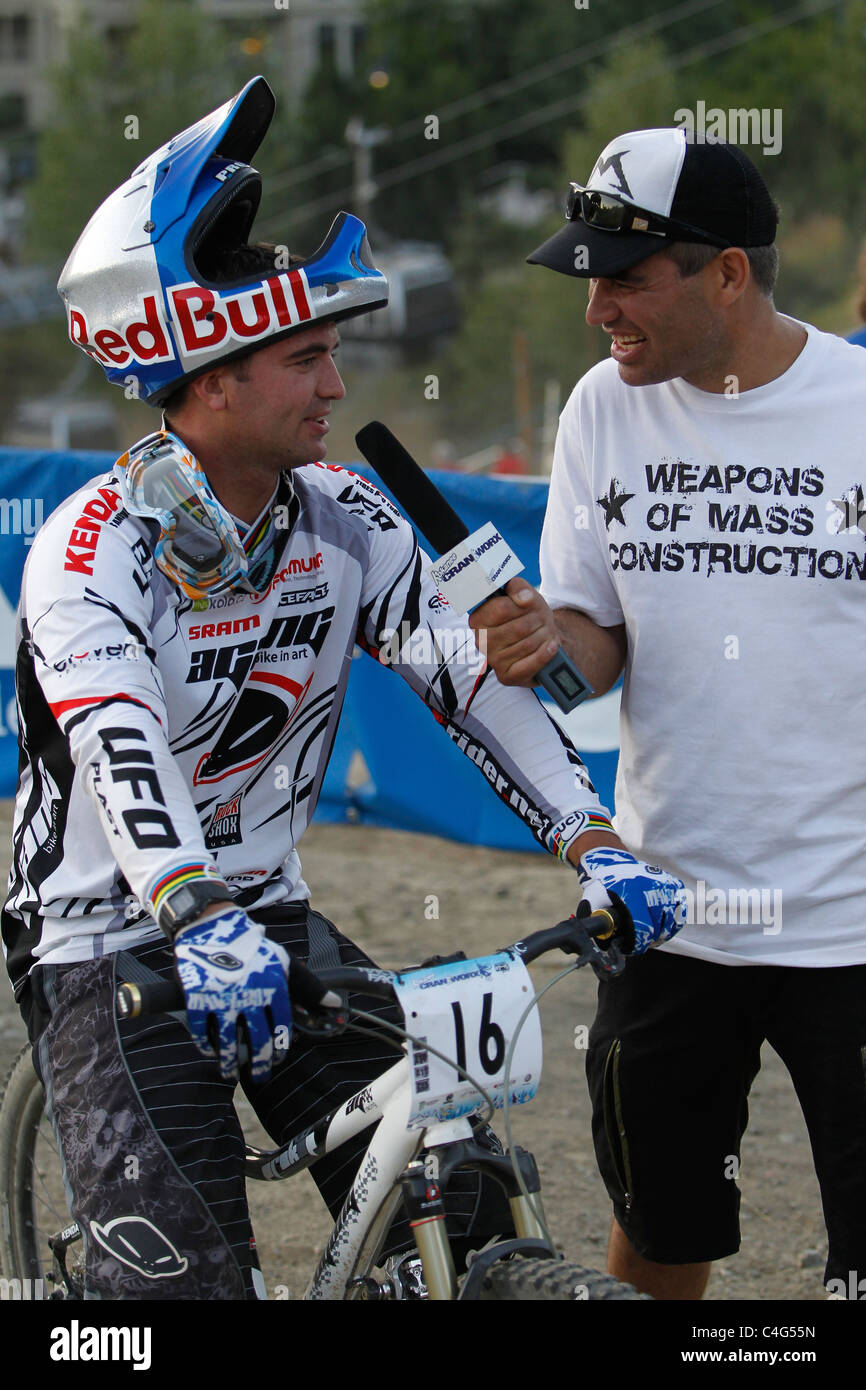 Crankworx mountain bike festival 2010 in Whistler British Columbia Foto Stock