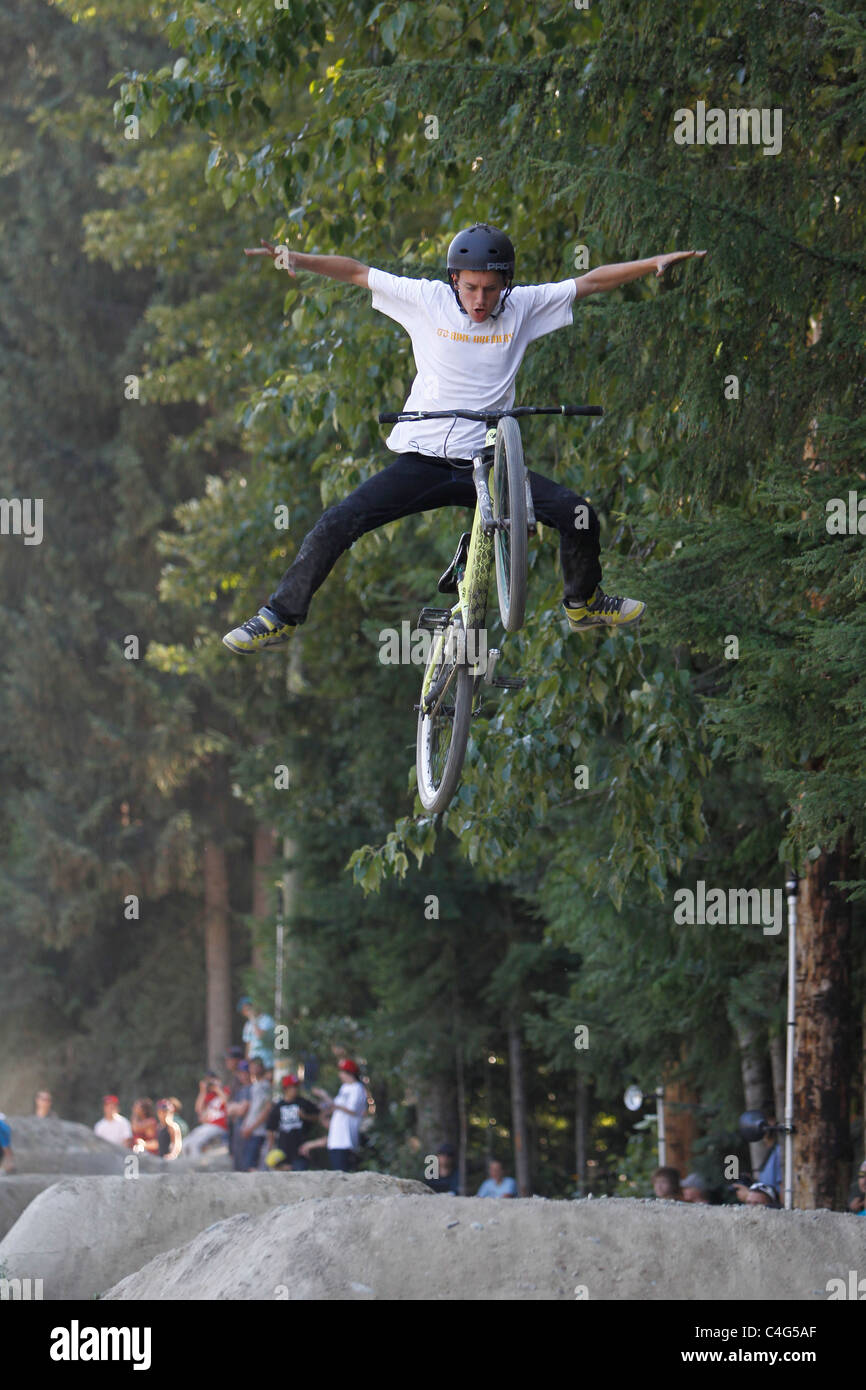 Crankworx mountain bike festival 2010 in Whistler British Columbia Foto Stock