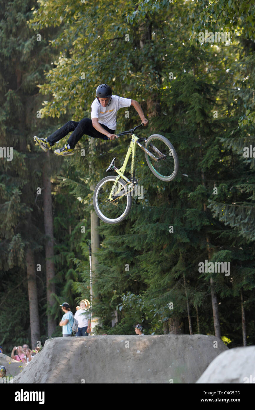 Crankworx mountain bike festival 2010 in Whistler British Columbia Foto Stock