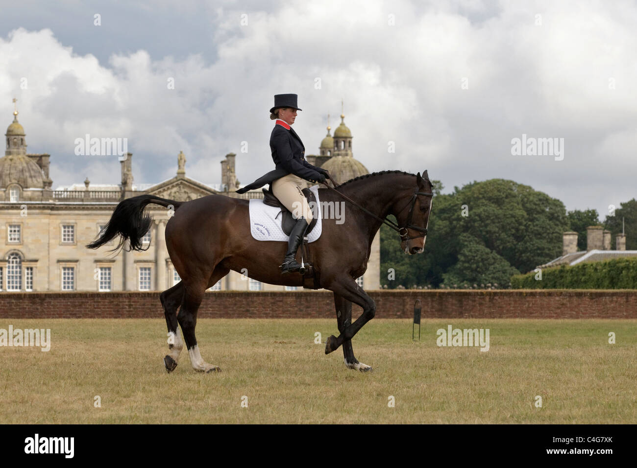Piggy francesi a Houghton Hall Horse Trials 2011 su Alvescot Prada Foto Stock Piggy francesi a Houghton Hall Horse Trials 2011 su Alvescot Prada Foto Stock