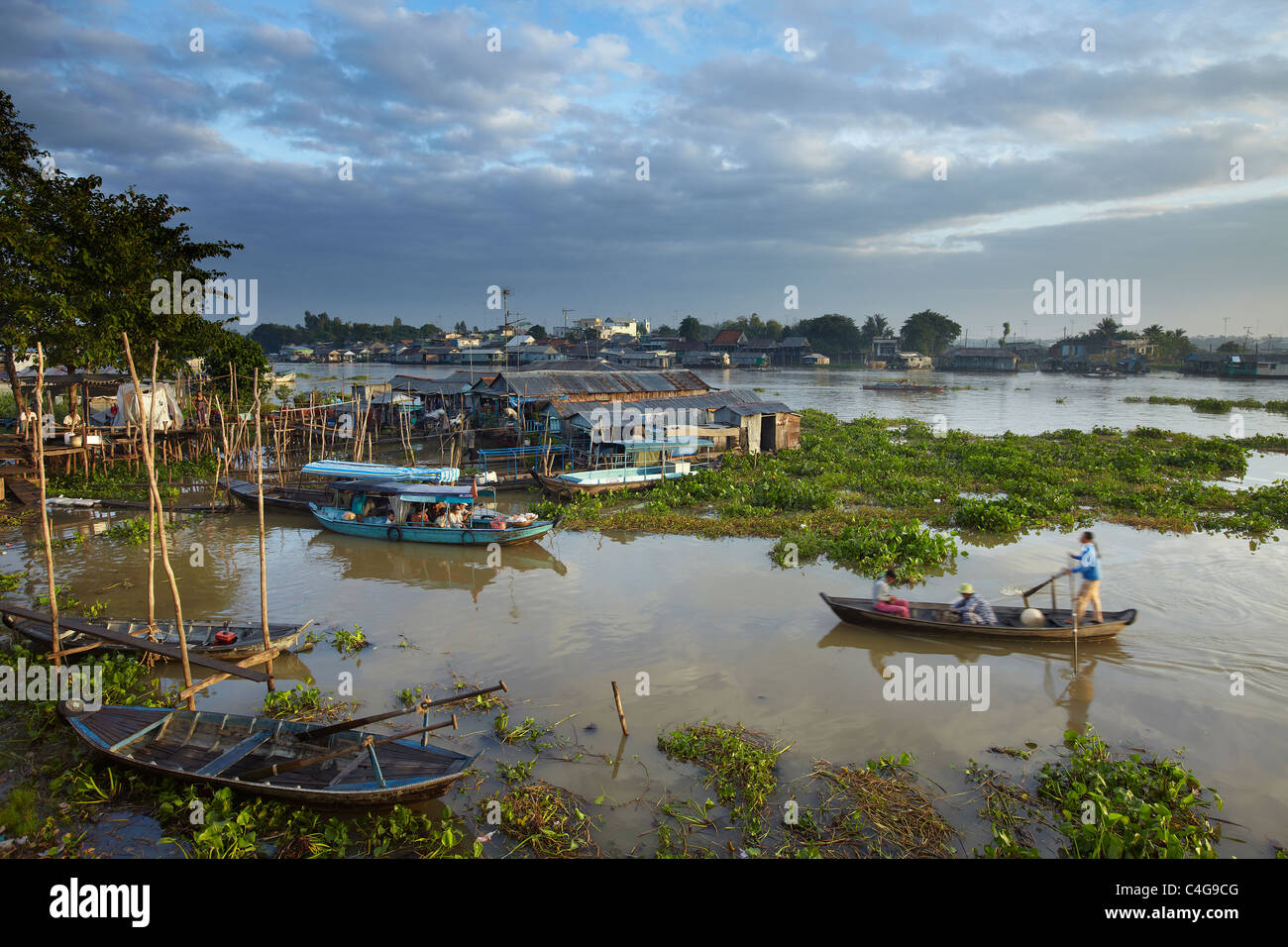 Cau Doc, Delta del Mekong, Vietnam Foto Stock