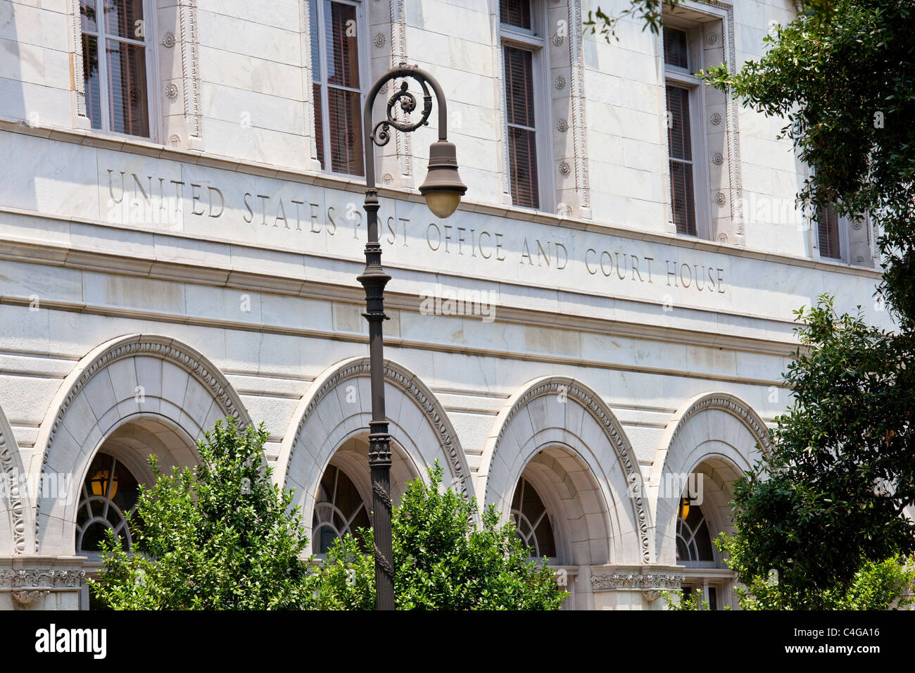 Tomochichi Federal Courthouse e Post Office, Savannah, Georgia Foto Stock