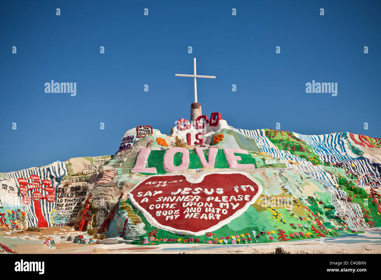 Leonard Knight della salvezza in montagna Niland, California Foto Stock