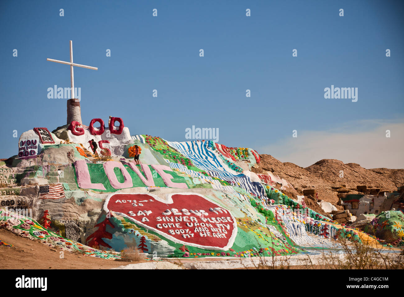 Leonard Knight della salvezza in montagna Niland, California Foto Stock