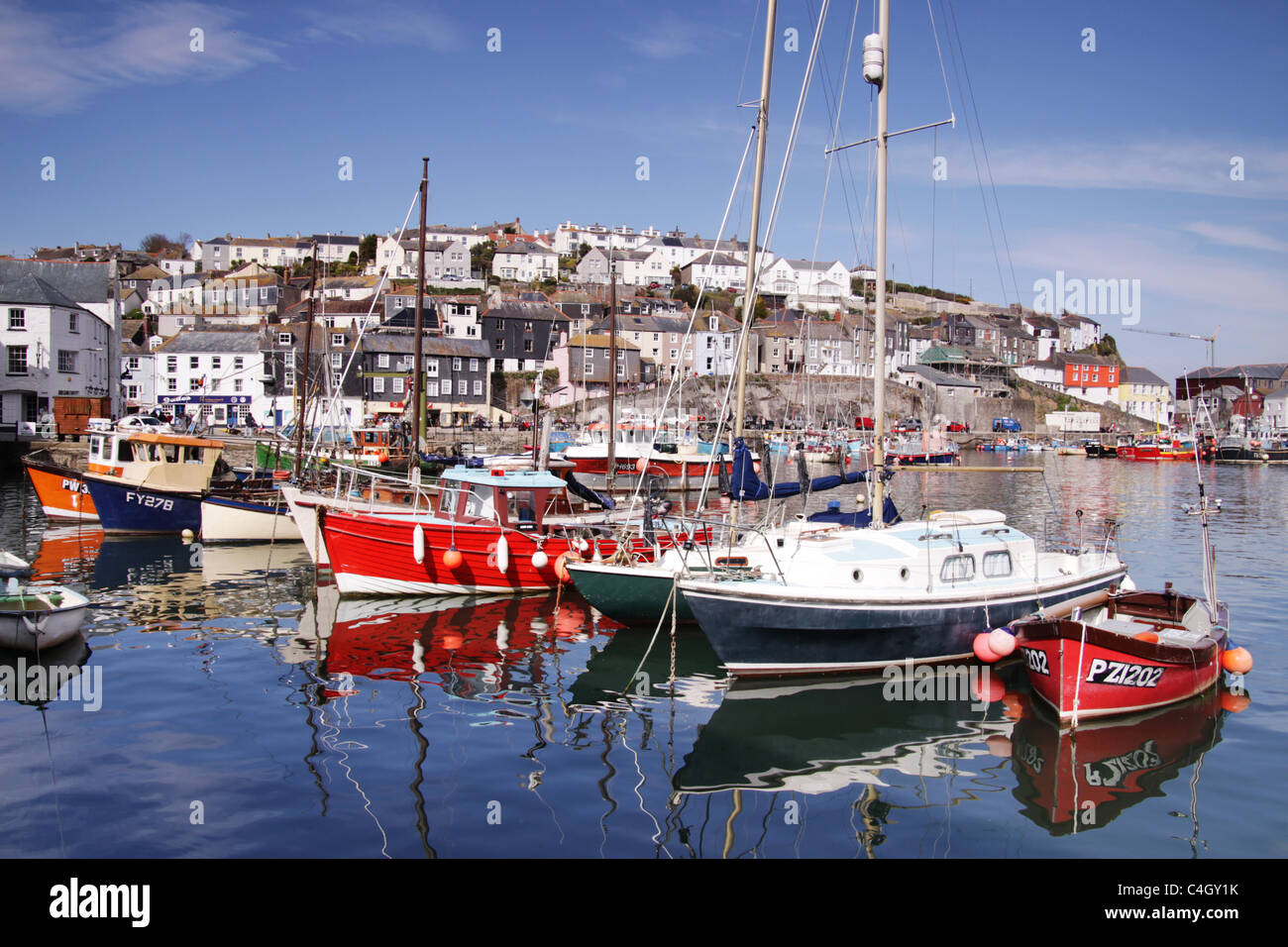 Mevagissey,Cornwall,West Country,l'Inghilterra,UK Foto Stock