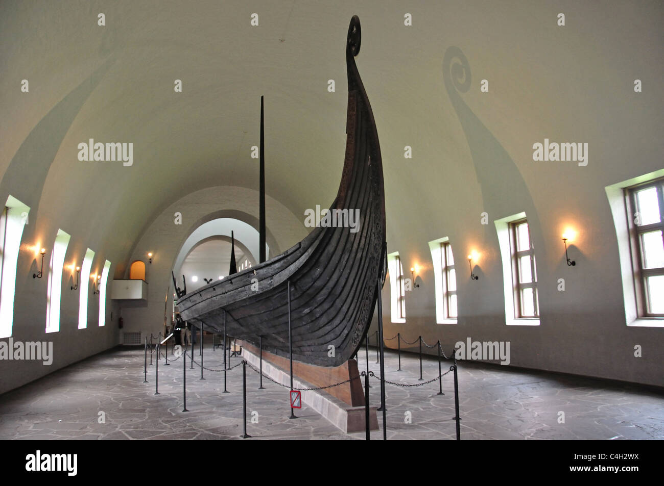 Il 'Oseberg nave", il Museo delle Navi Vichinghe, Bygdøynesveien, Bygdøy Peninsula, Oslo Oslo County, Østlandet Regione, Norvegia Foto Stock