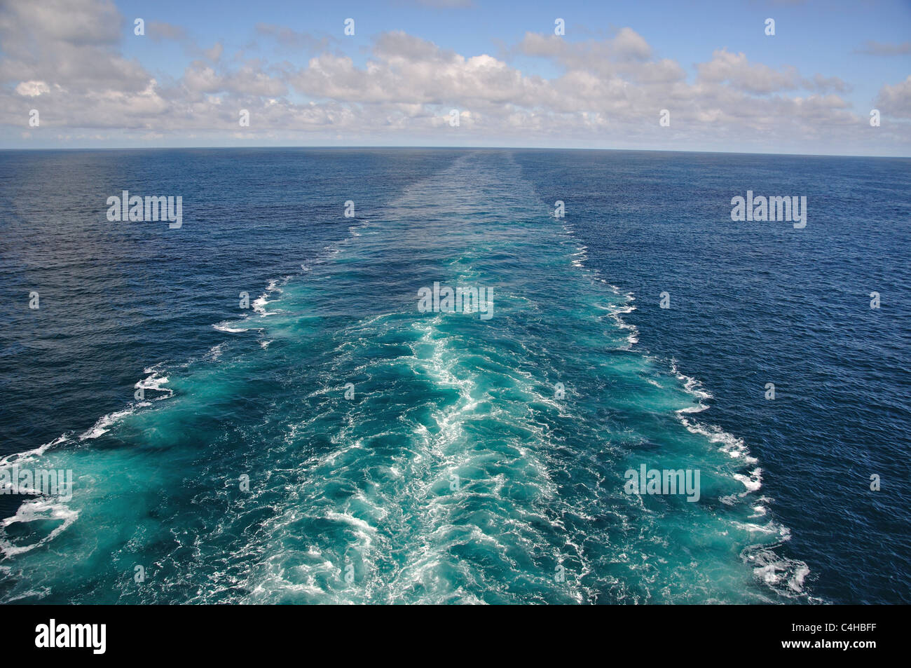 Risveglio da MS Eurodam nave da crociera, Mare del Nord Europa Foto Stock