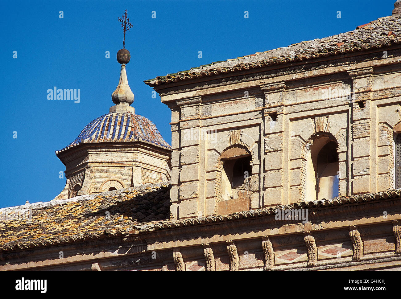 Spagna. Regione di Murcia. Università cattolica di Sant Antonio, che si trova nel monastero di San Geronimo (XVIII secolo). Dettaglio della facciata. Foto Stock