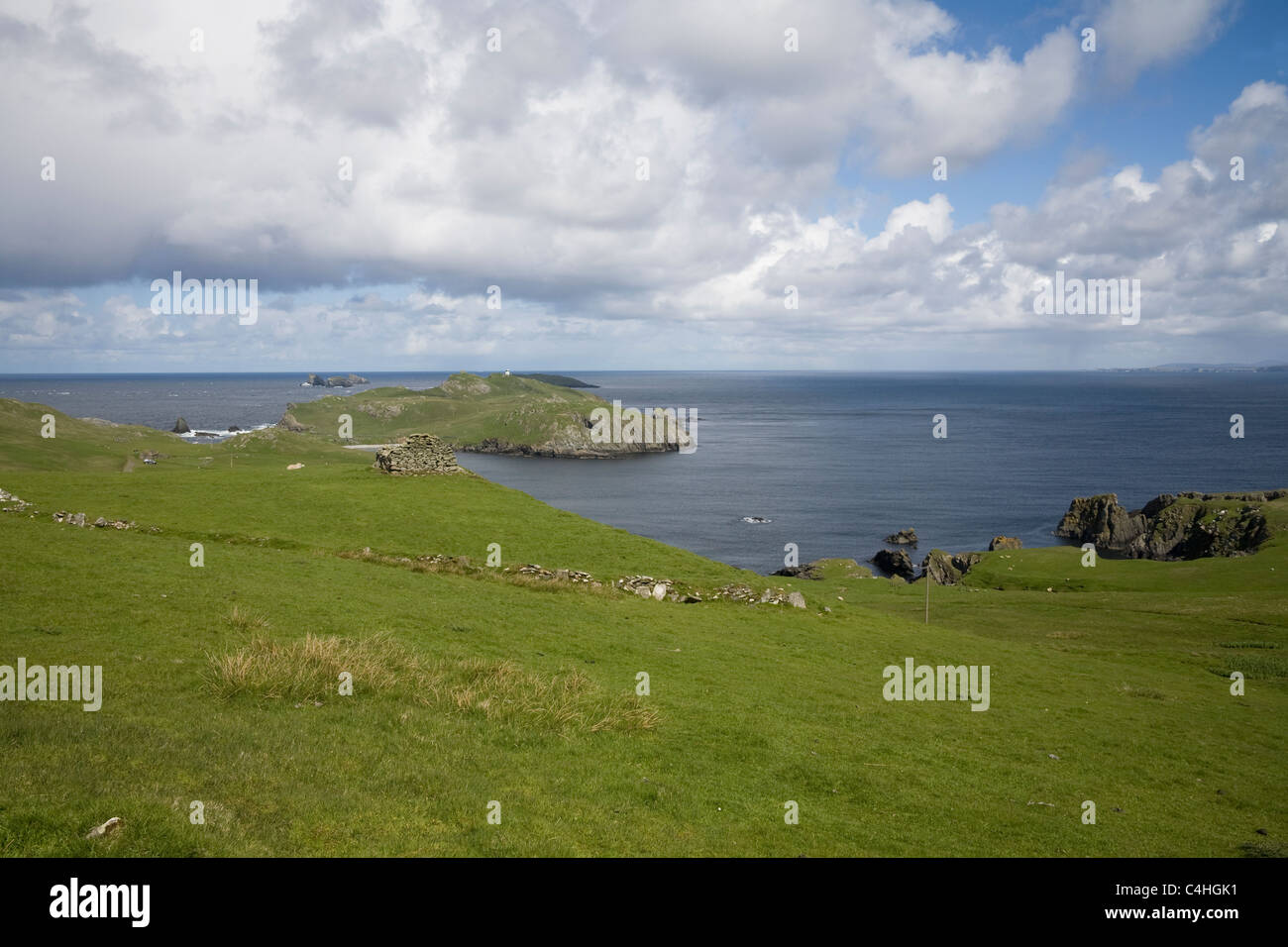 Fethaland isole Shetland Scozia una volta Shetland di Chongqing haaf stazione di pesca ora edifici abbandonati Foto Stock