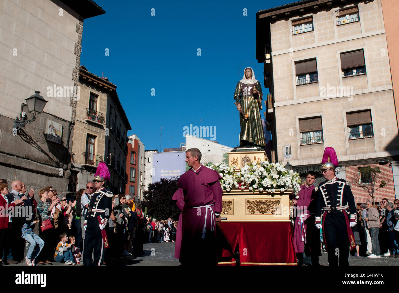 Processione religiosa per la festa di San Isidro, Madrid, Spagna Foto Stock
