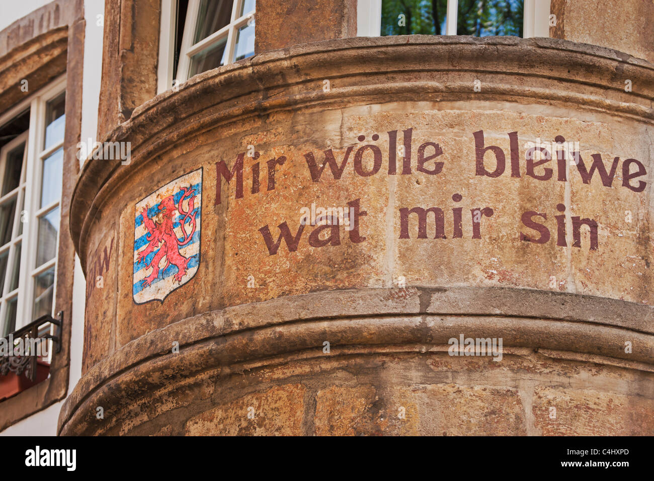 Luxemburgischer Wahlspruch | Lussemburgo motto Foto Stock