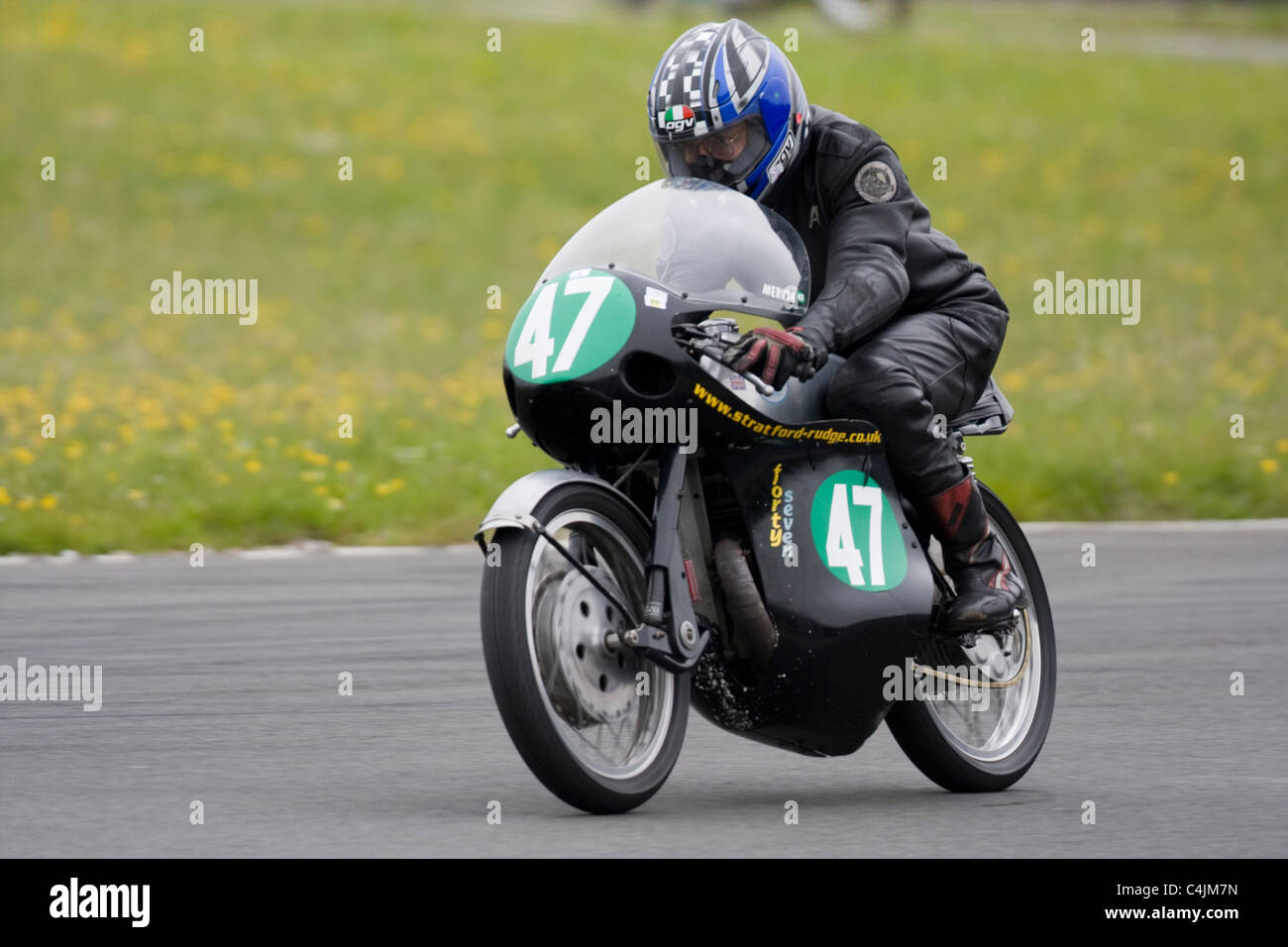 Greeves Silverstone 247 cavalcato da Mervyn Stratford Foto Stock