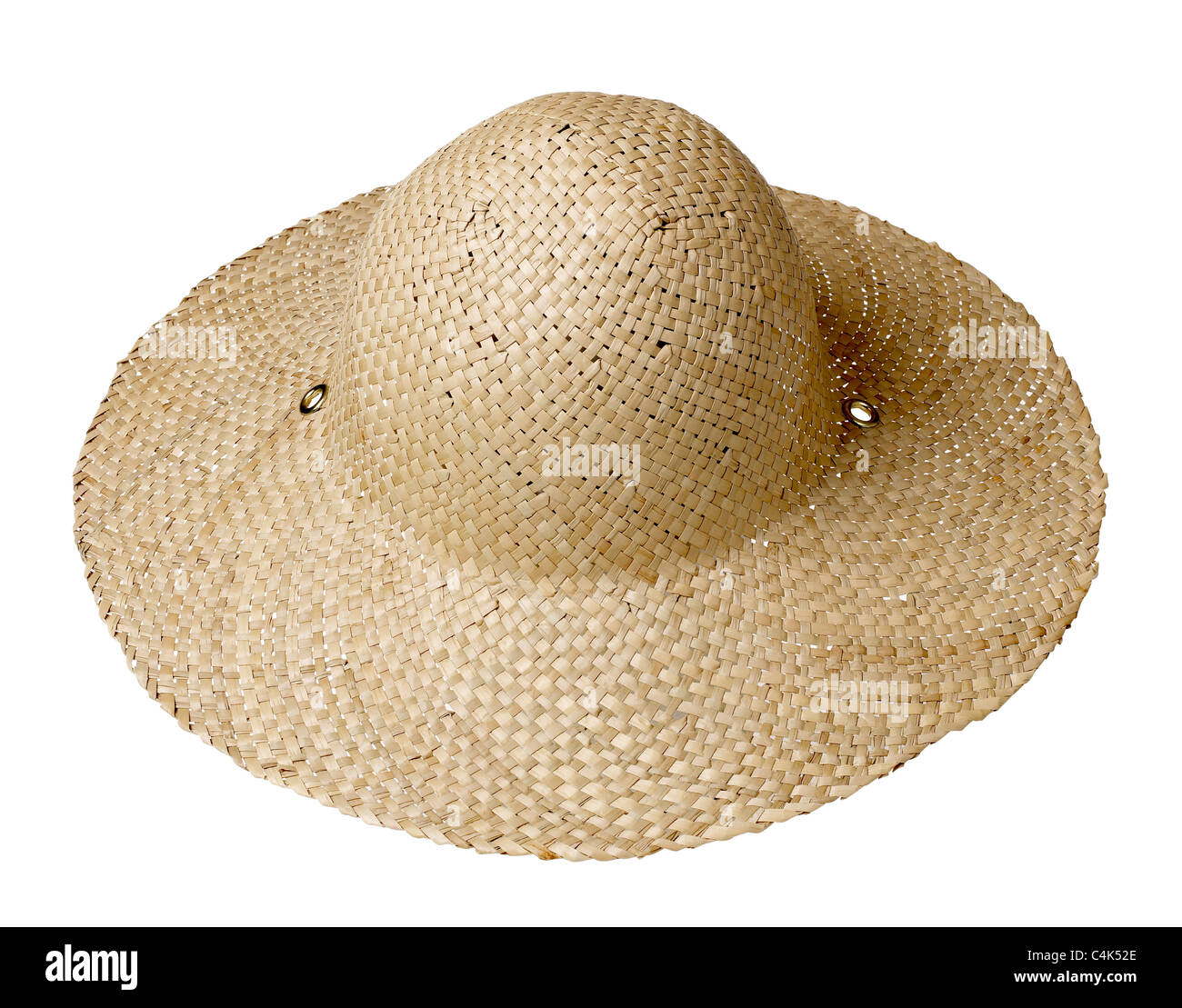 Cappello di paglia Sun garden cofano Foto Stock