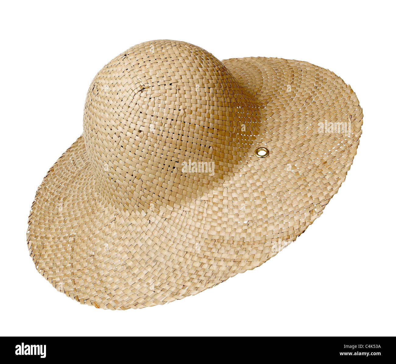 Cappello di paglia Sun garden cofano con Foto Stock