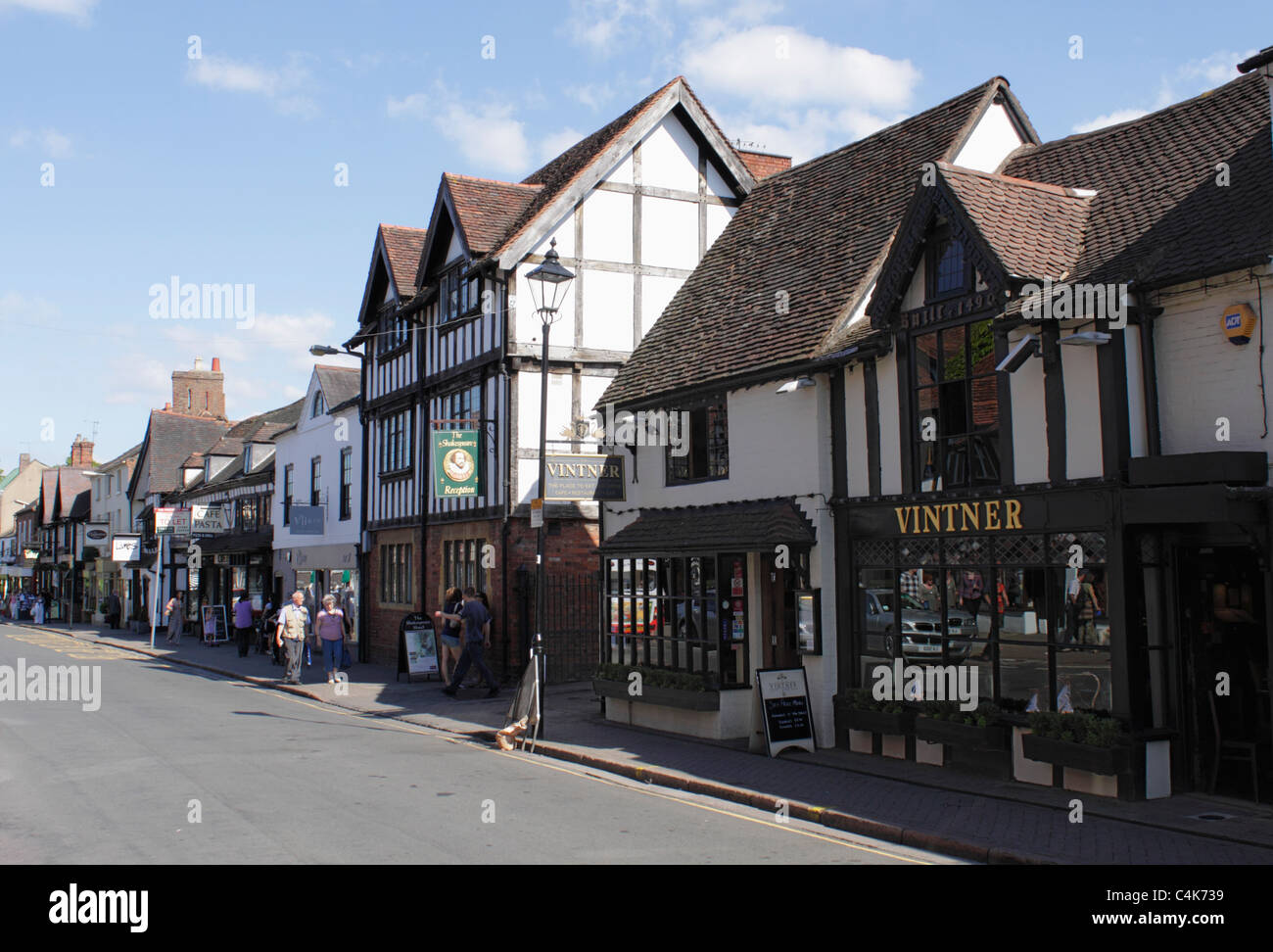 Bar e pub in Sheep Street Stratford Upon Avon Warwickshire Foto Stock