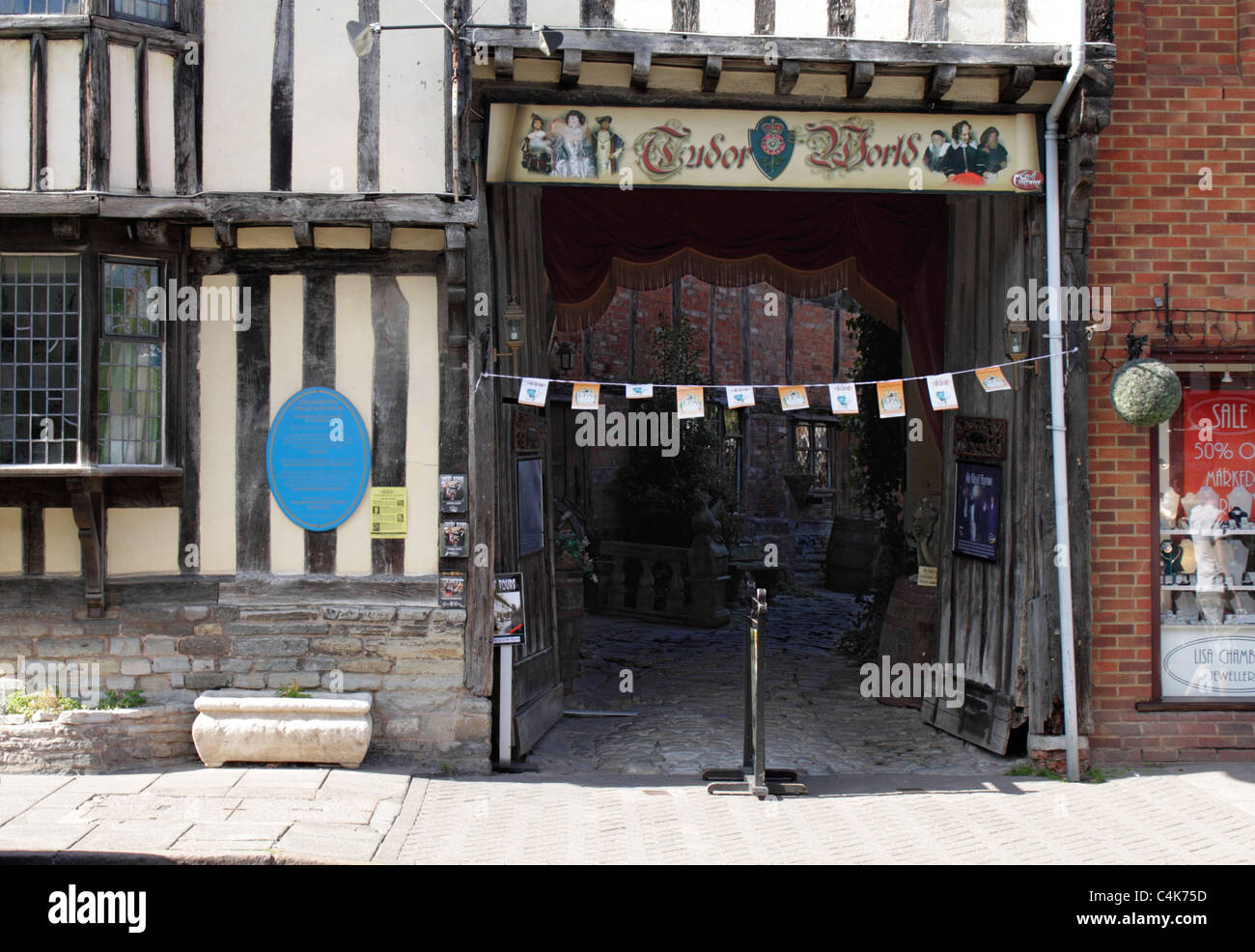 Il Falstaff di esperienza Tudor World Museum in Sheep Street Stratford Upon Avon Foto Stock