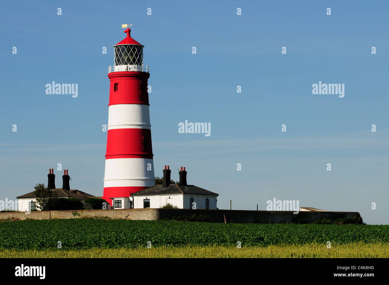 Happisburgh Lighthouse, Norfolk, Inghilterra, Regno Unito Foto Stock