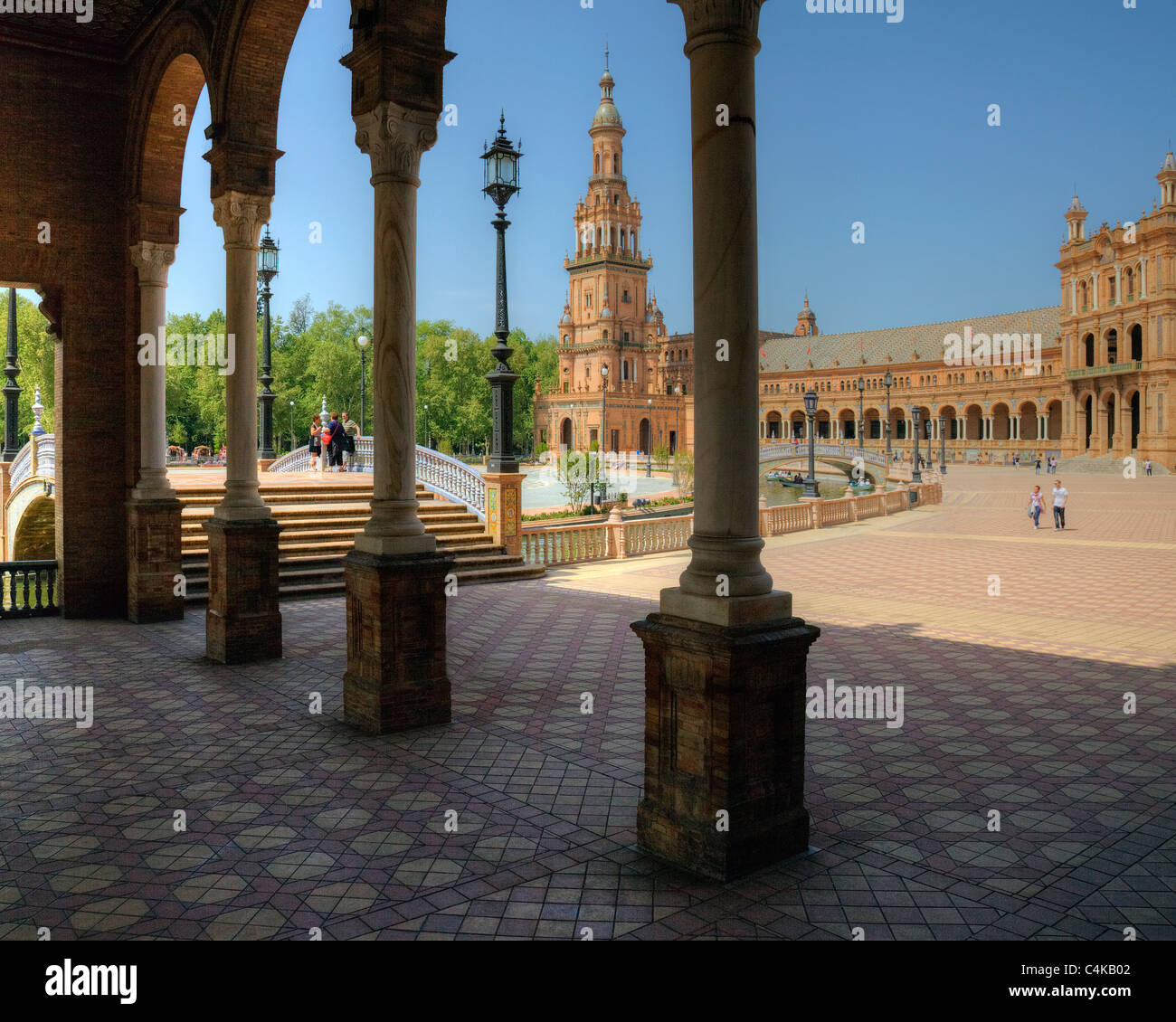 ES - Andalusia: Siviglia la famosa Plaza de Espana Foto Stock