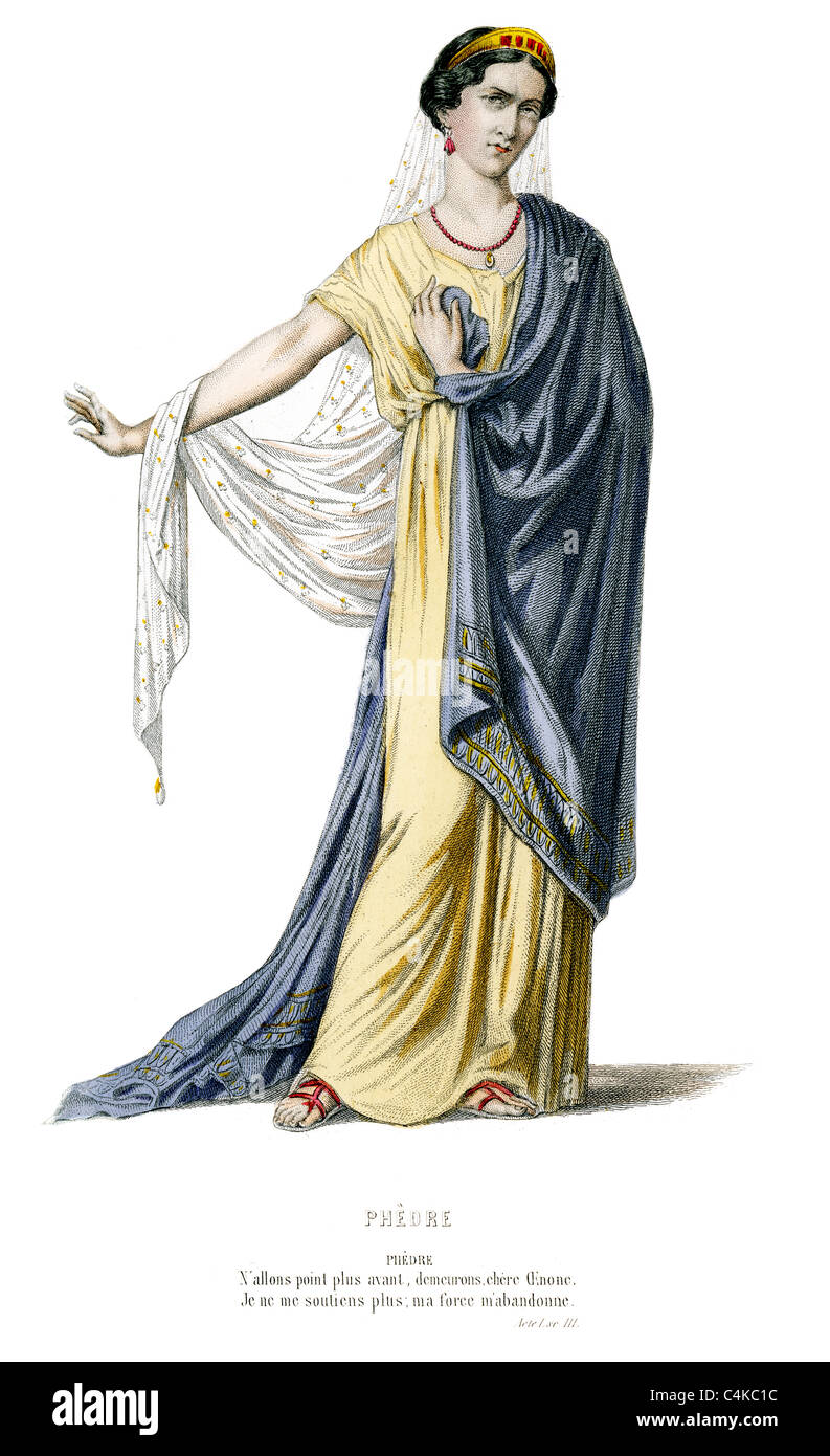 Phedre di play Phedre di Jean Racine. Con Phèdre, Racine ha scelto ancora una volta un oggetto dalla mitologia greca Foto Stock