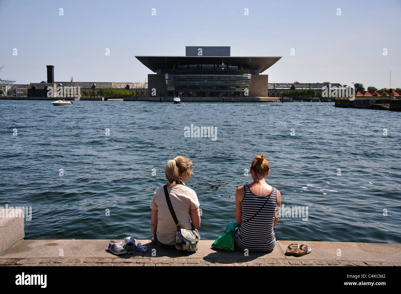 Operaen / Opera House e porto, Copenaghen (Kobenhavn), Regno di Danimarca Foto Stock