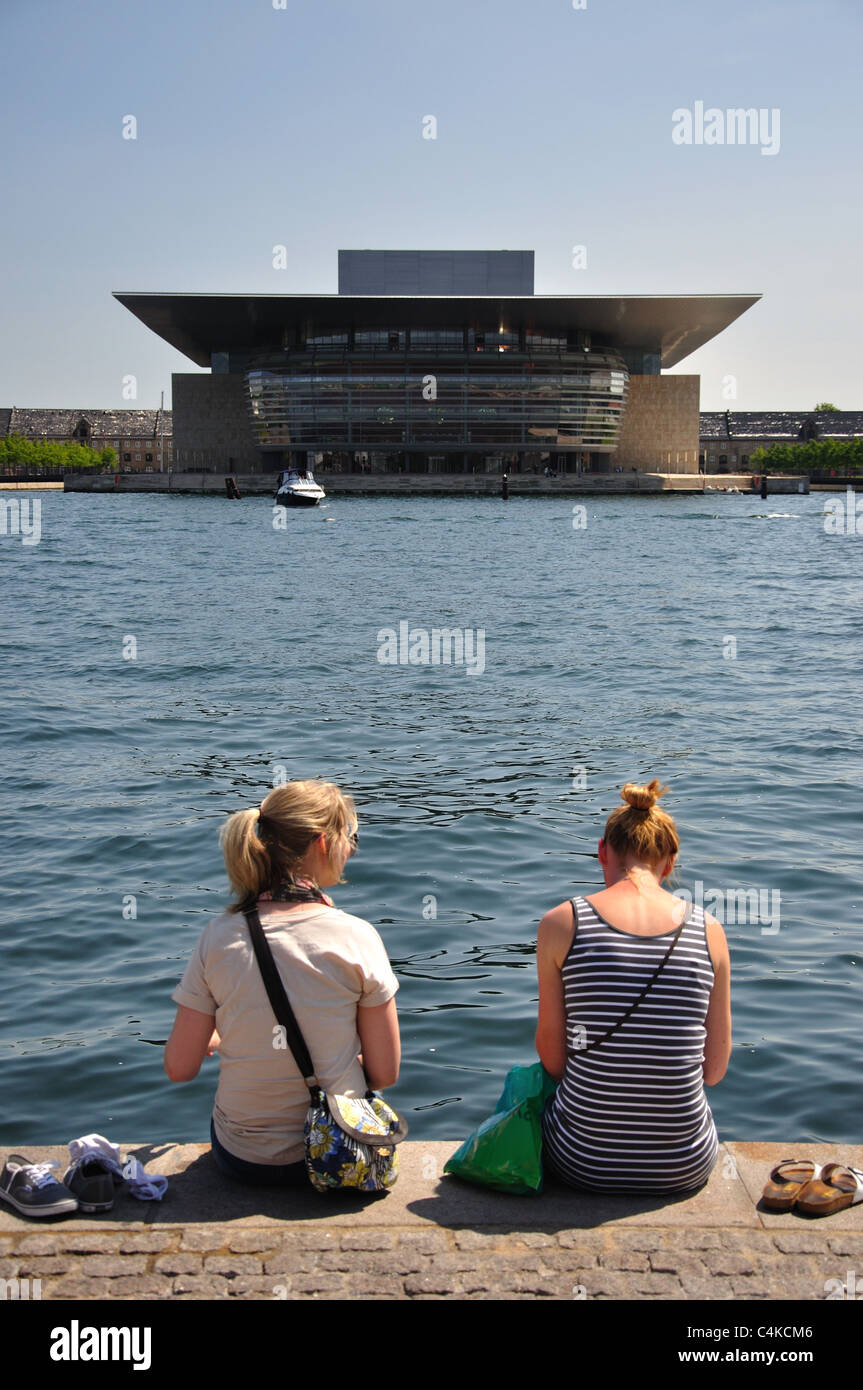 Operaen / Opera House e porto, Copenaghen (Kobenhavn), Regno di Denmarkk Foto Stock