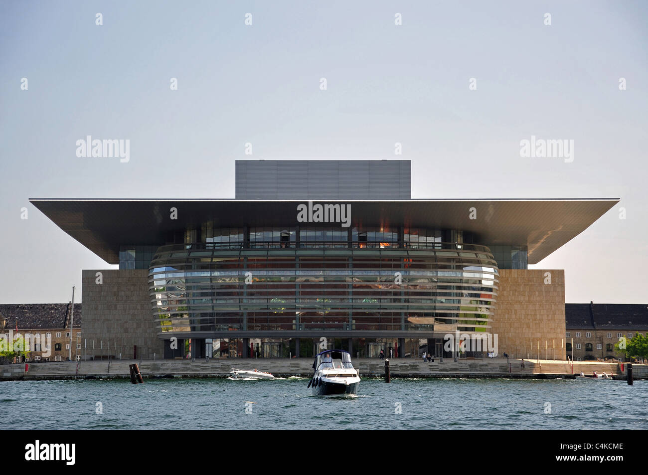 Operaen/Opera House e porto, Copenaghen (Kobenhavn), Regno di Danimarca Foto Stock
