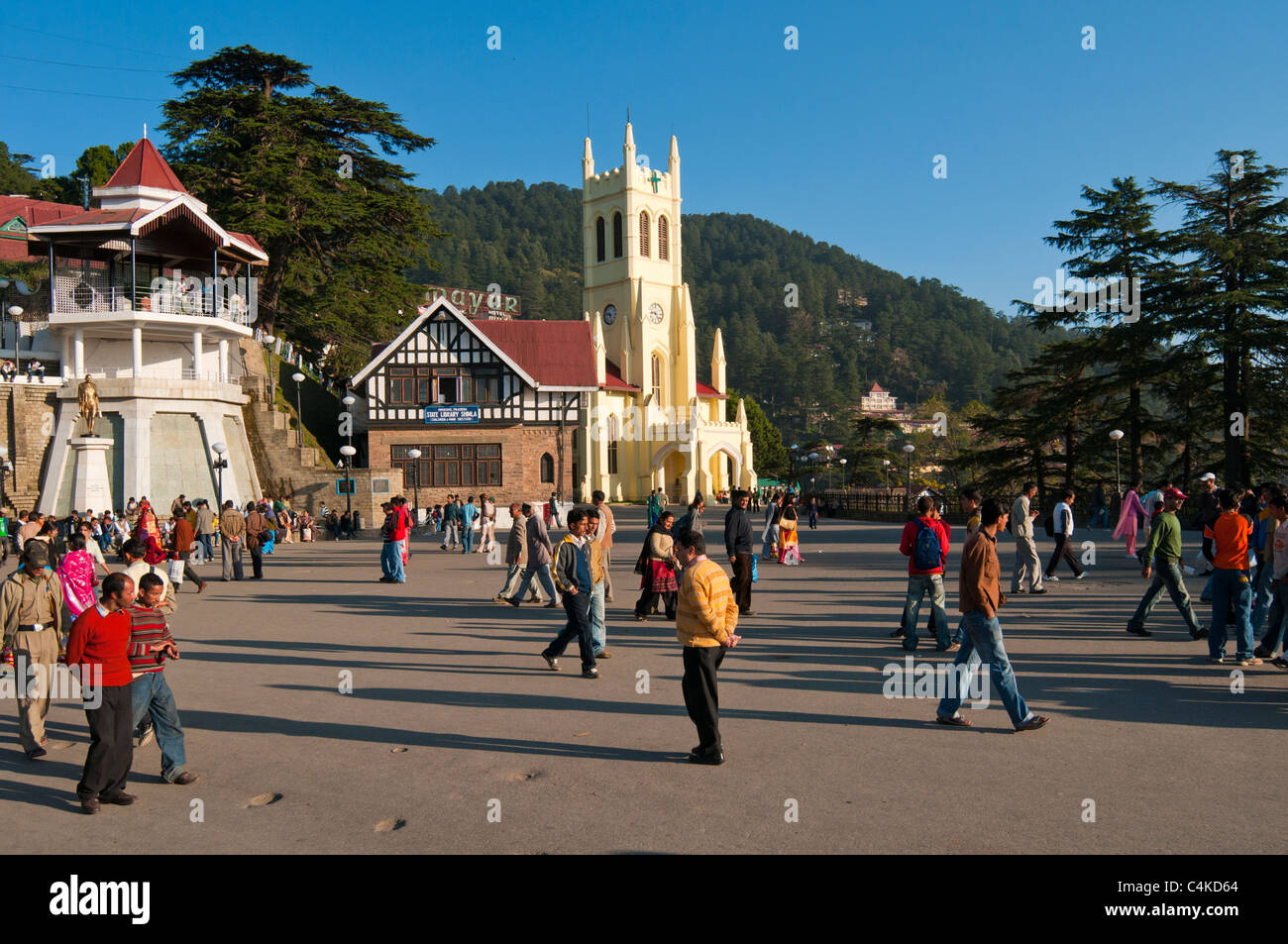 San Micheals chiesa, Shimla, a nord-ovest di Himalaya Himachal Pradesh, India, Asia Foto Stock