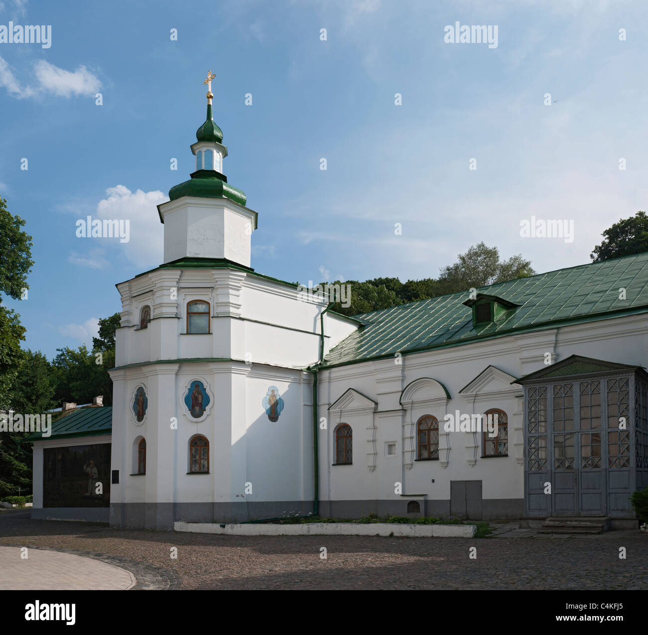 Refettorio chiesa sul monastero Florivsky (secoli XVII-XIX). Kiev, Ucraina Foto Stock