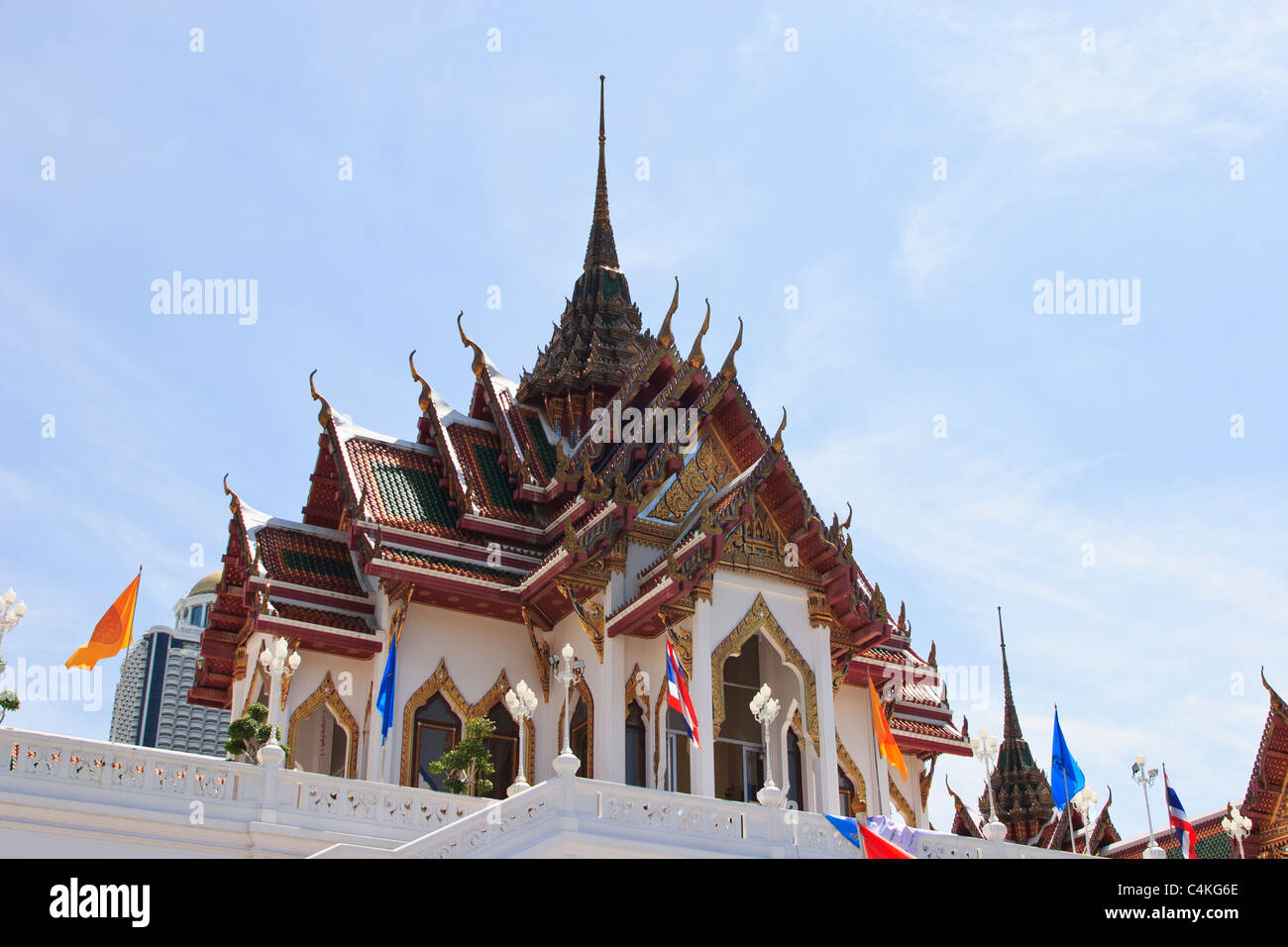 Padiglione centrale al Wat Yannawa, Bangkok, Thailandia. Foto Stock