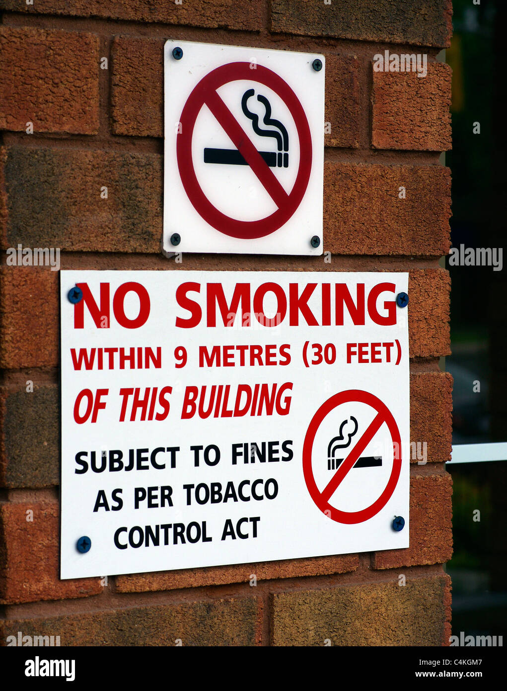 Segno non fumatori Foto Stock