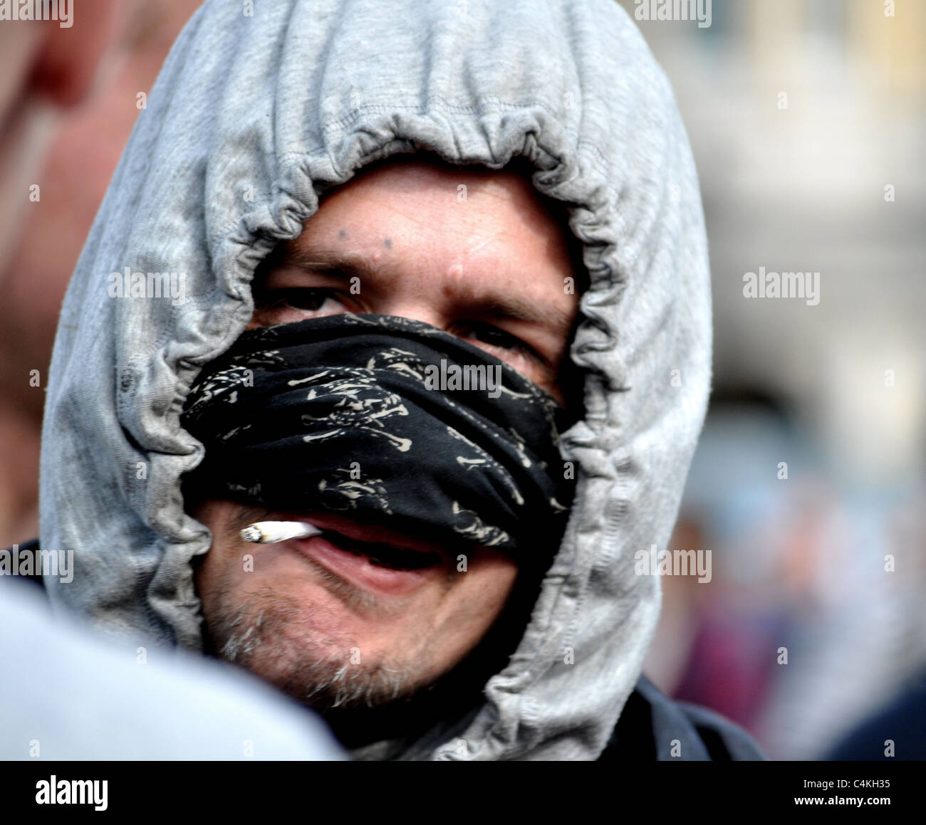 Fotografie da 2011 1 maggio lavoratori internazionali giorno marzo, rally e la successiva occupazione di Trafalgar Square. Foto Stock