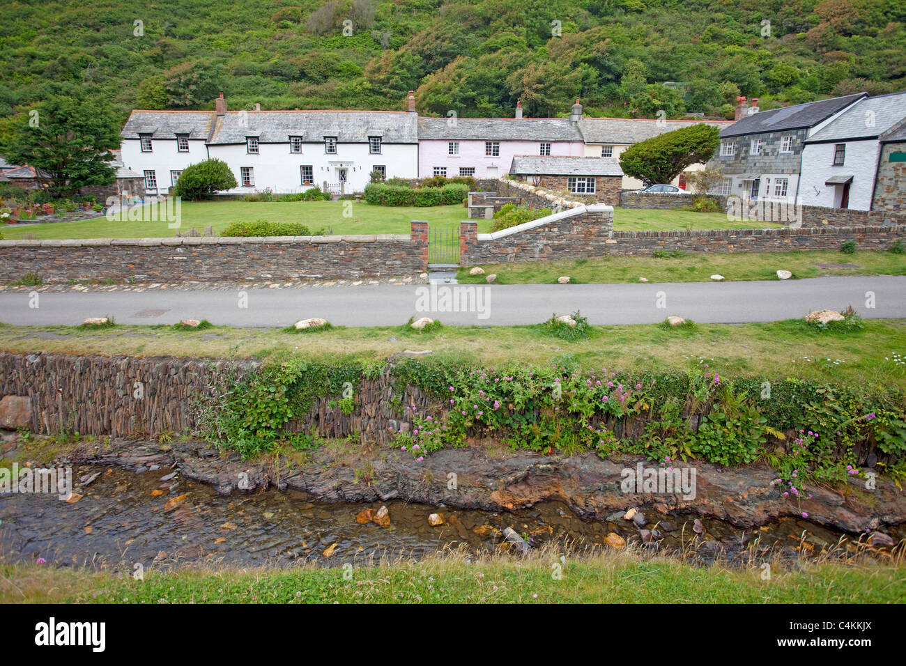 Boscastle cottages Foto Stock