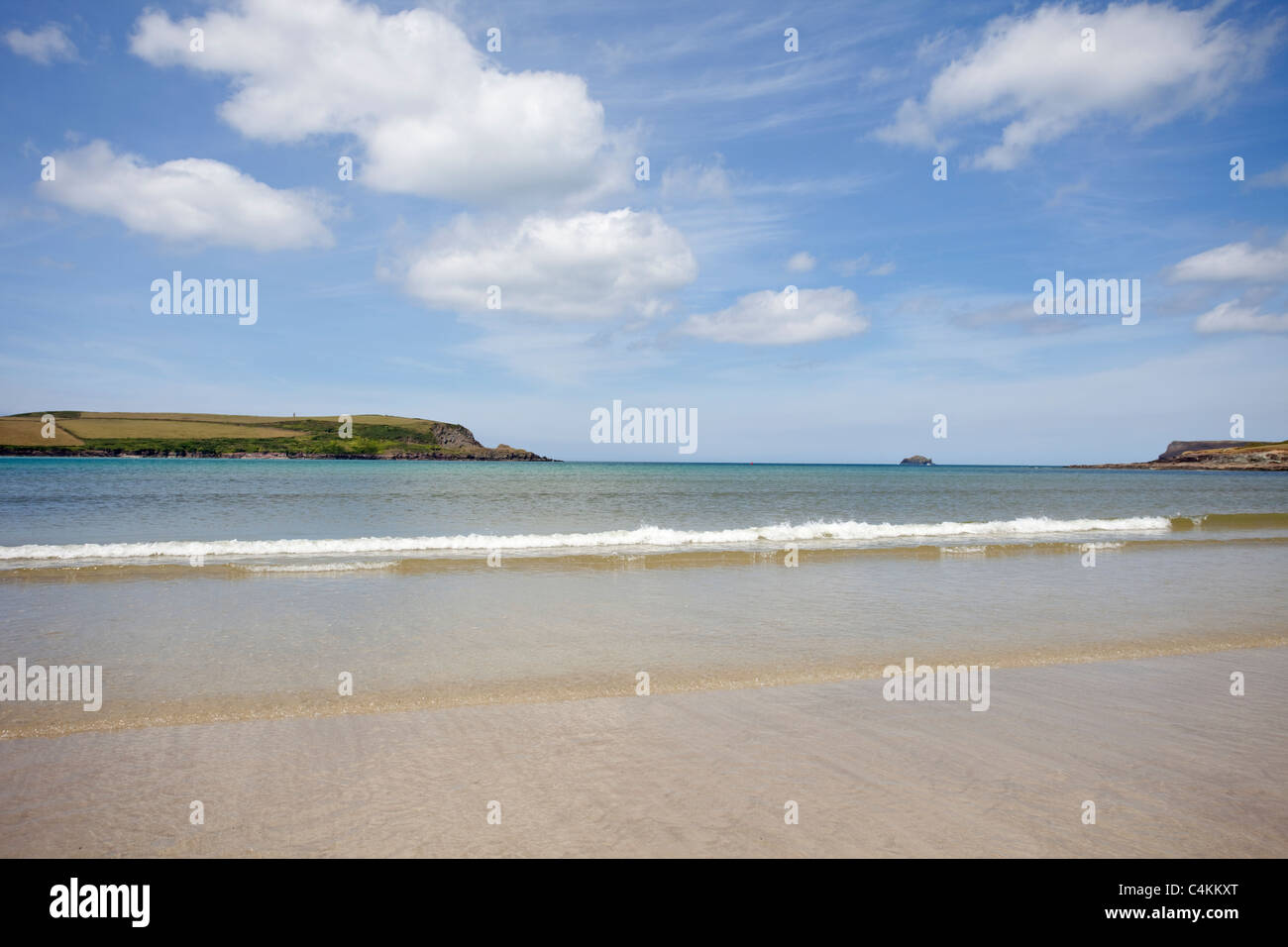 Daymer spiaggia affacciata sul mare Foto Stock