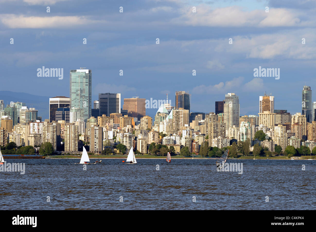 Vancouver - English Bay e barche Foto Stock
