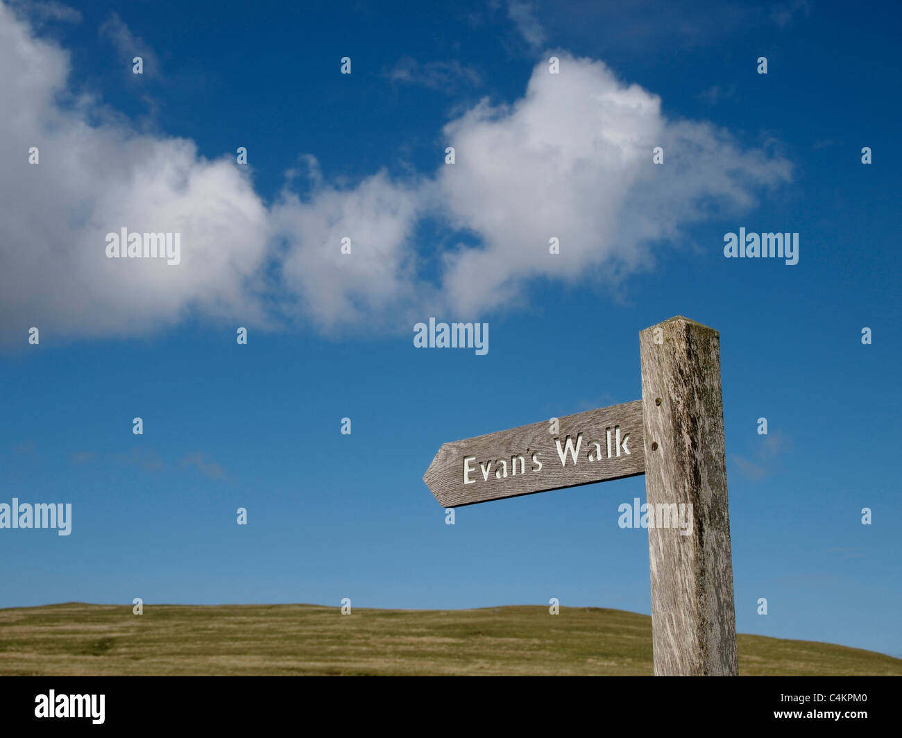 Evans a piedi signpost, Isle of Jura, Scozia Foto Stock