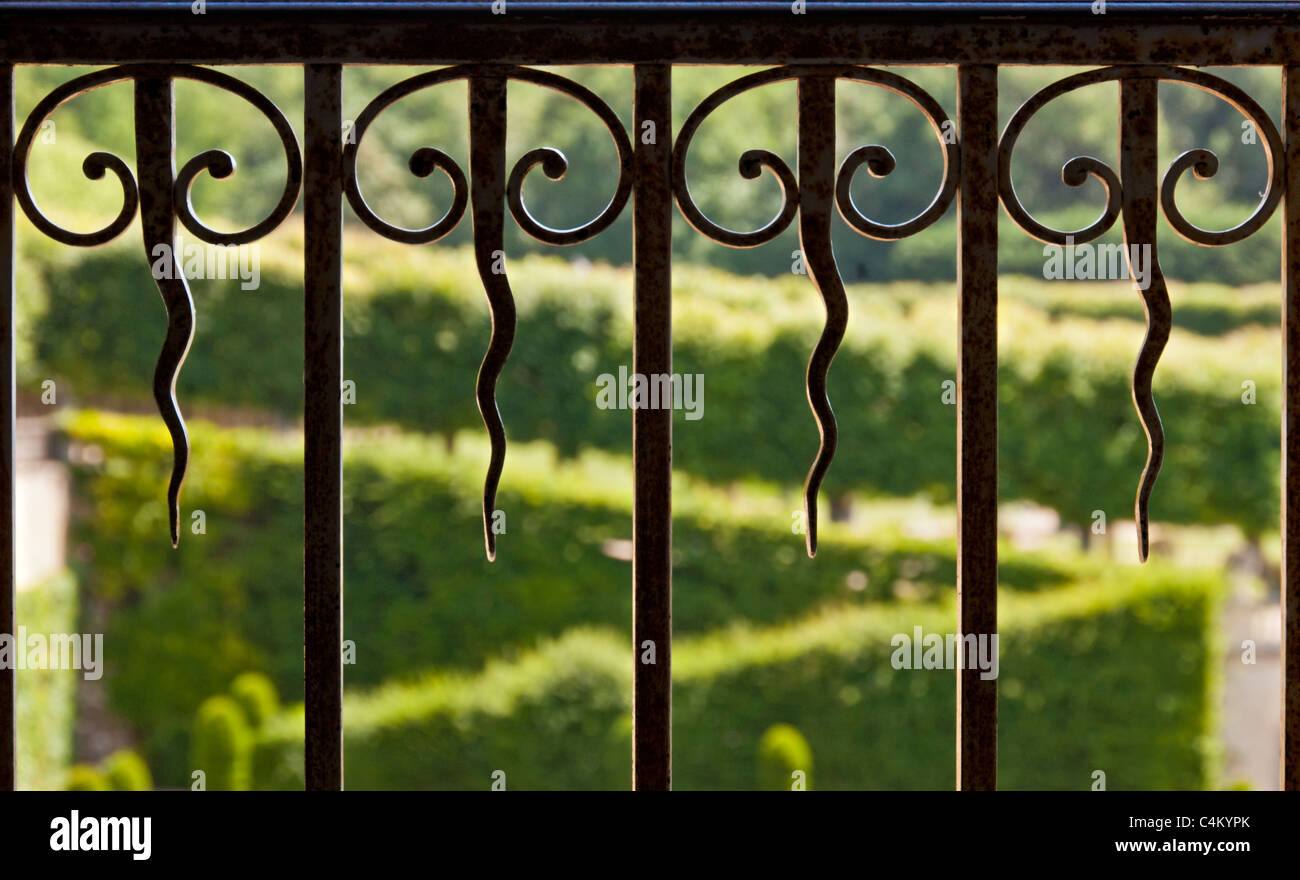 Balcone, Villandry, Francia Foto Stock