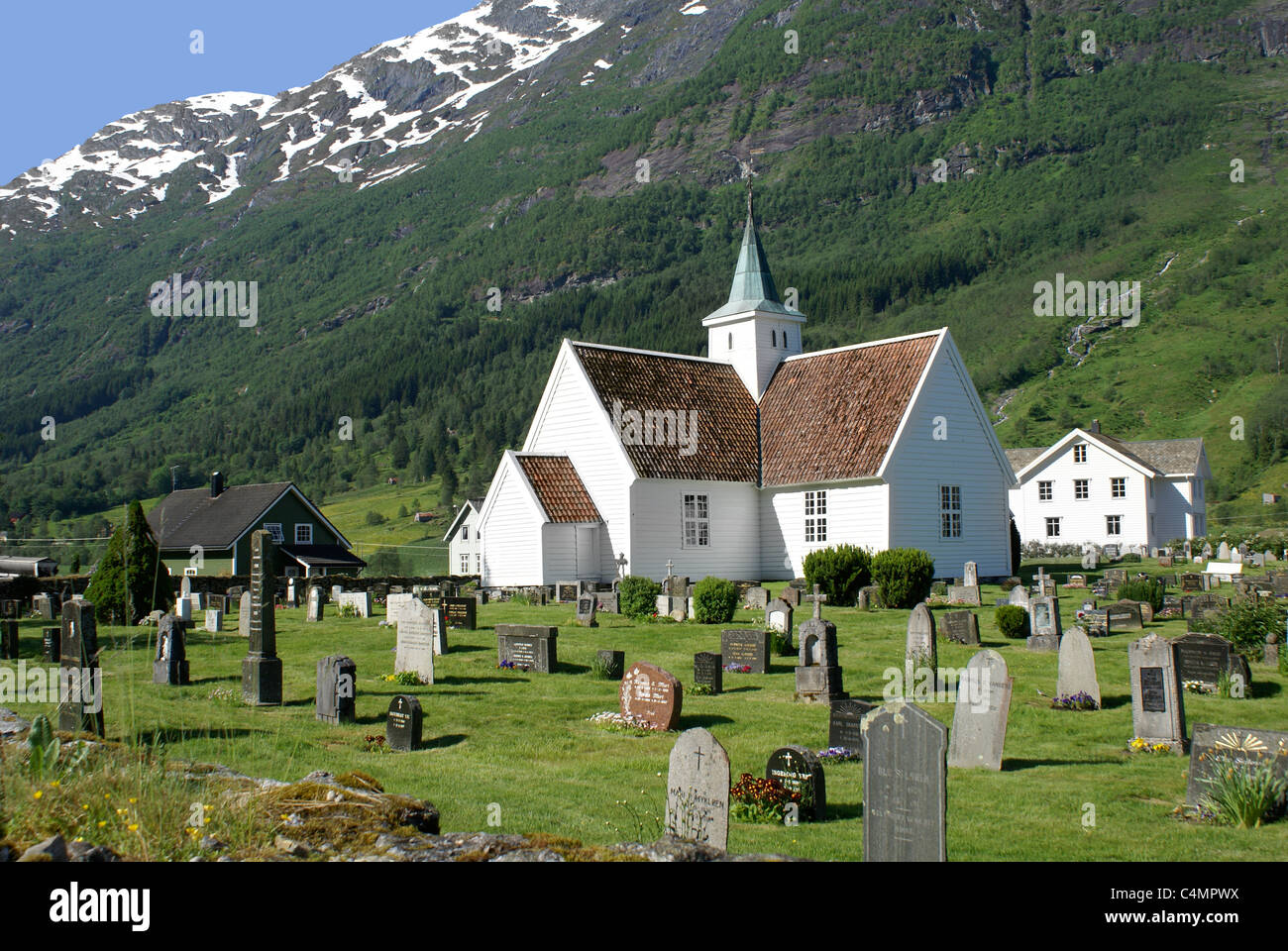 Chiesa tradizionale in Norvegia. Foto Stock