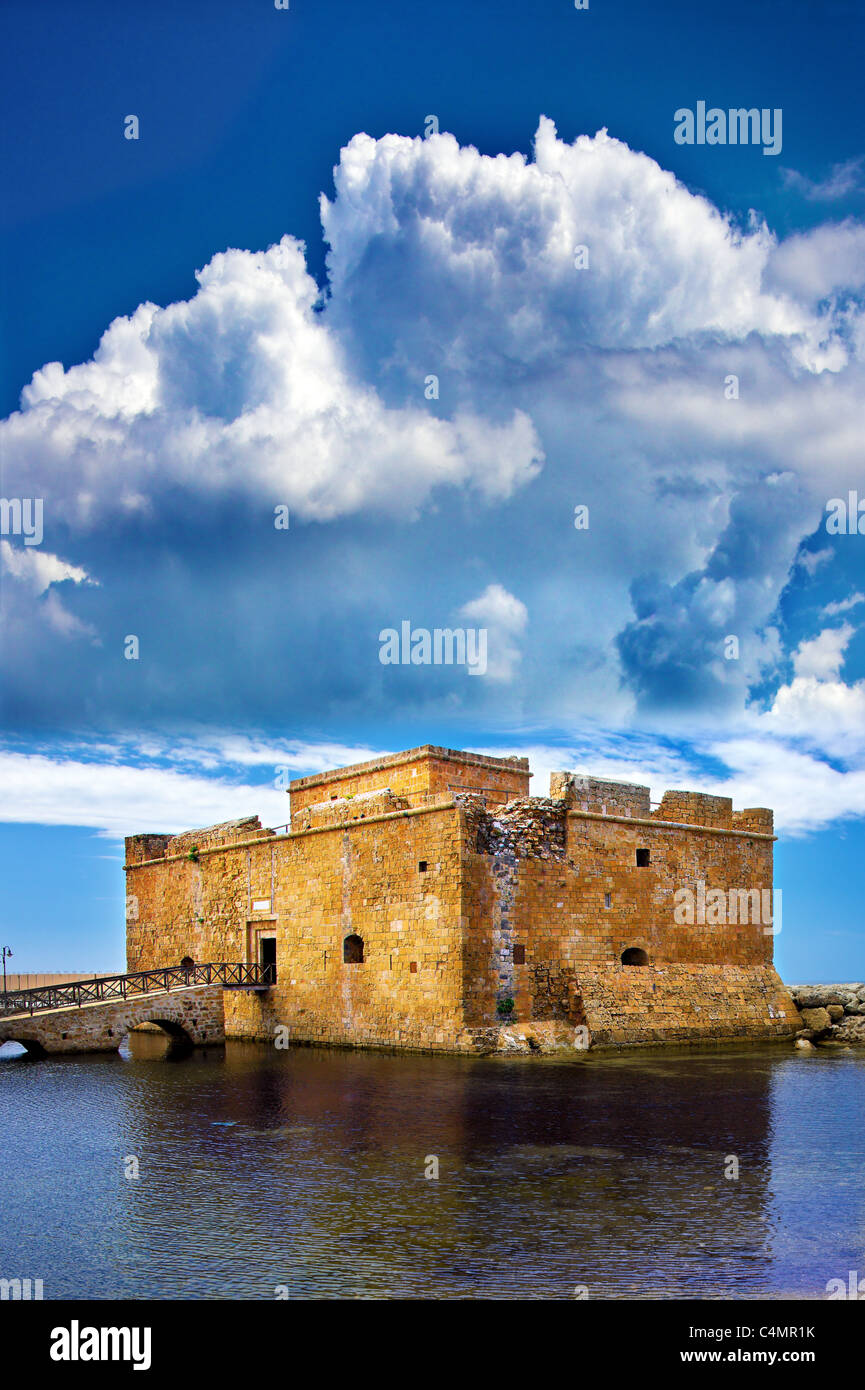 Paphos Fort,Kato Pafos,porto,Cipro Foto Stock