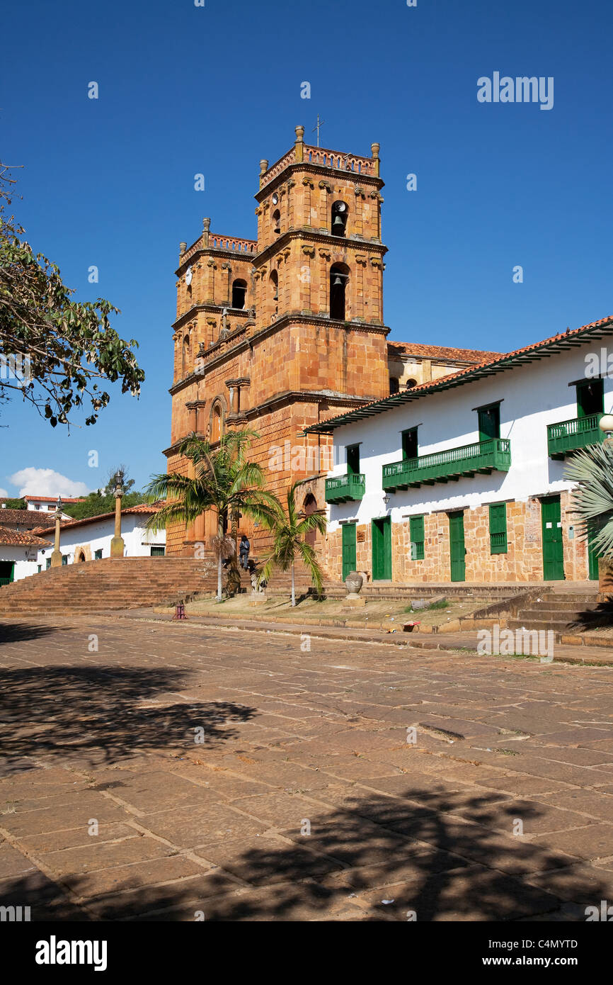 Barichara cattedrale colombiano di Santander Foto Stock