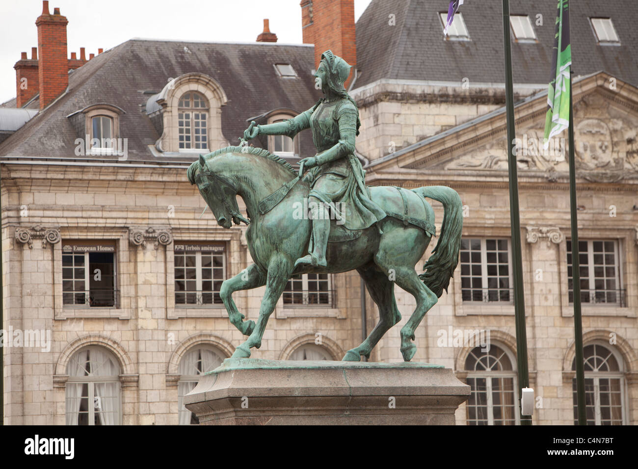 Orleans Francia Jeanne d' Arc Juana storia monumento urbano della città Foto Stock