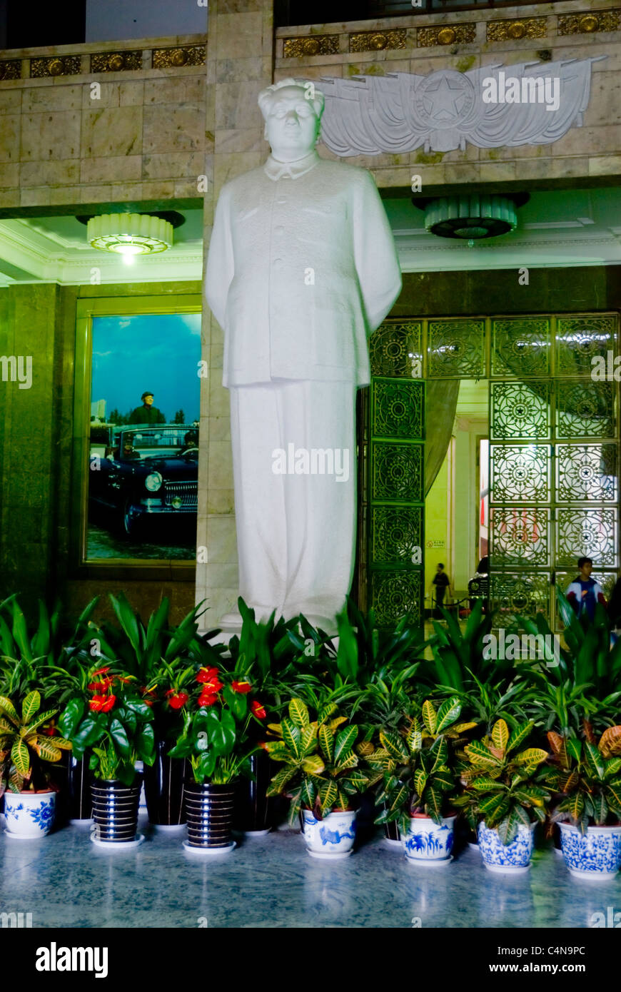 Pechino, Cina, all'interno del Museo militare Cinese, Statua del Presidente Mao, Museo della civiltà asiatica Foto Stock