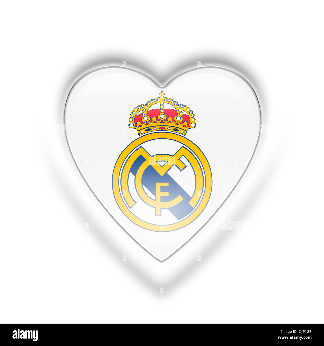 Real Madrid CF logo bandiera simbolo Foto Stock